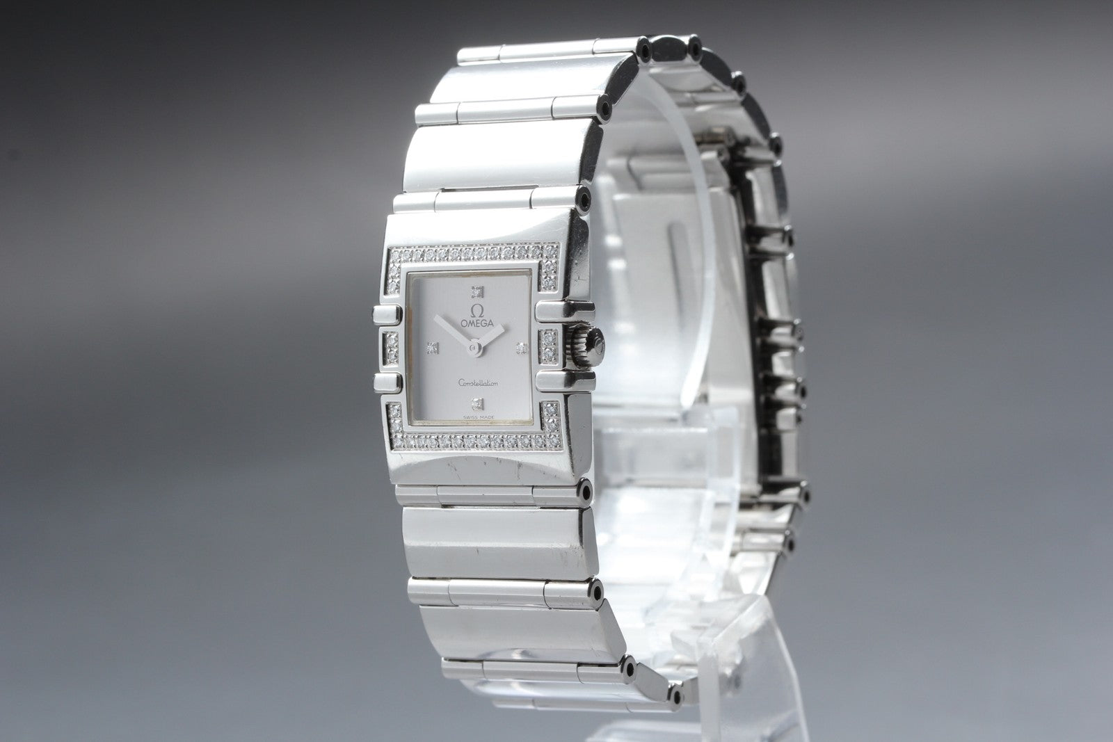 New Batt OMEGA Constellation Carre Quadra Cal.1376 1528.36 Quartz Women's Watch