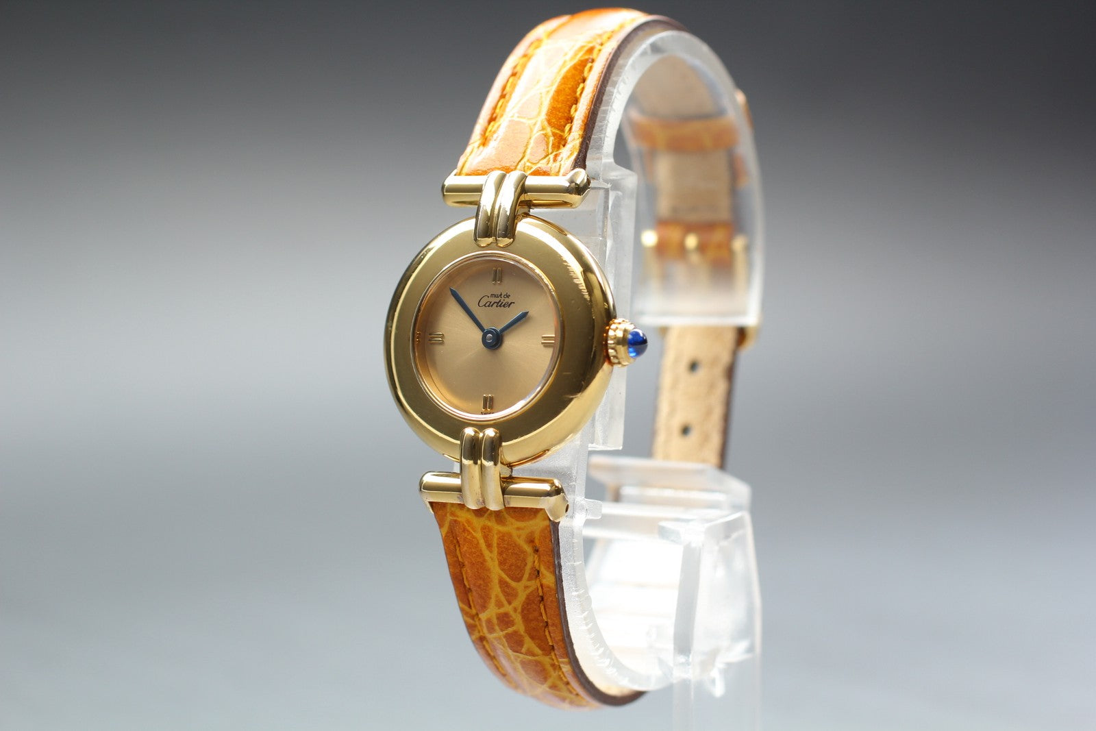 Vintage [Exc+5] Cartier Must Colisee Vermeil 590002 Gold Women's Quartz Watch