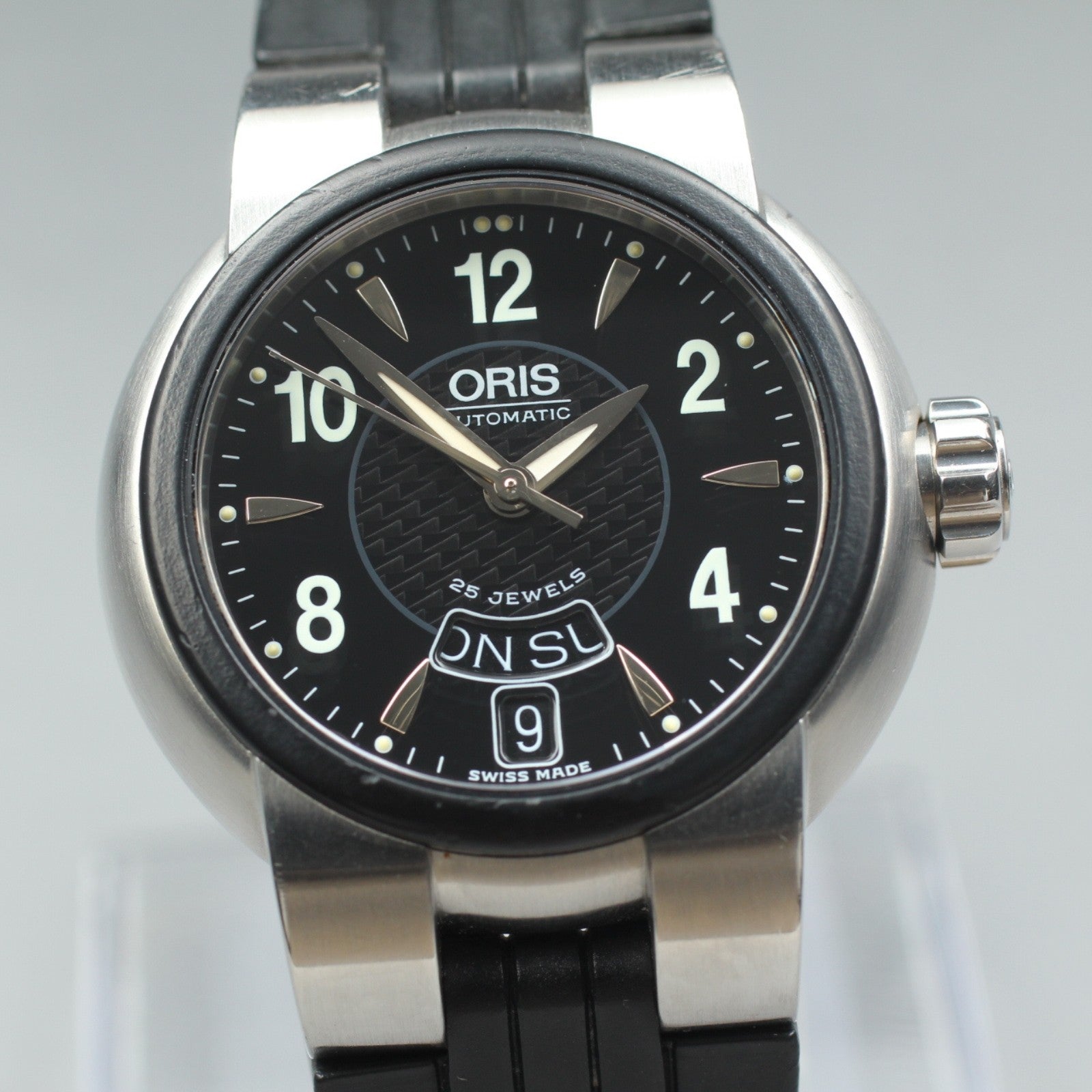 ORIS TT1 7523-44 Black Dial Automatic Day/Date Boy's Watch 37mm JAPAN Box