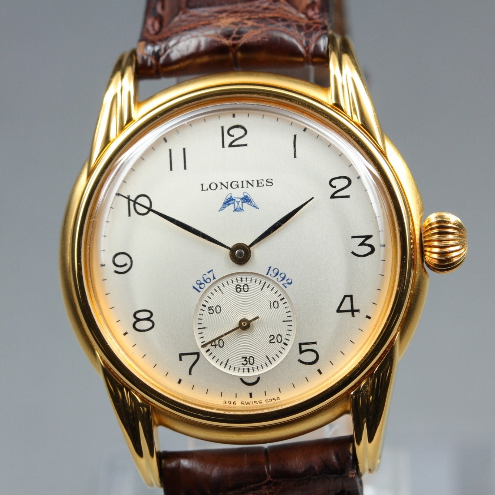 Vintage LONGINES 125th Anniversary 5254 Manual Men's Watch 33mm JAPAN