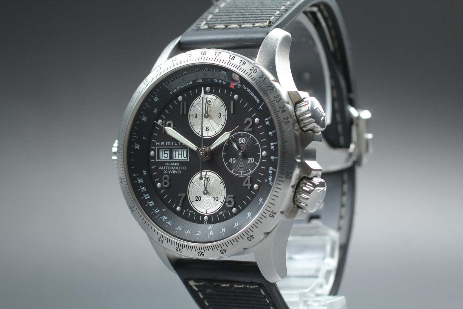 [Exc+5] Hamilton Khaki Aviation X-Wind H776160 Chronograph Black AT Men's Watch