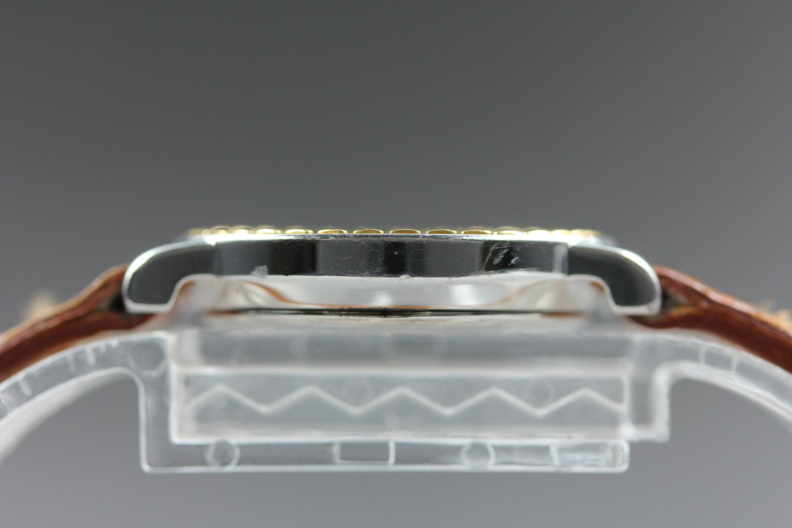 Vintage HERMES Sellier SE4.220 Gold Brown "Z" 24mm Woman's Quartz Watch