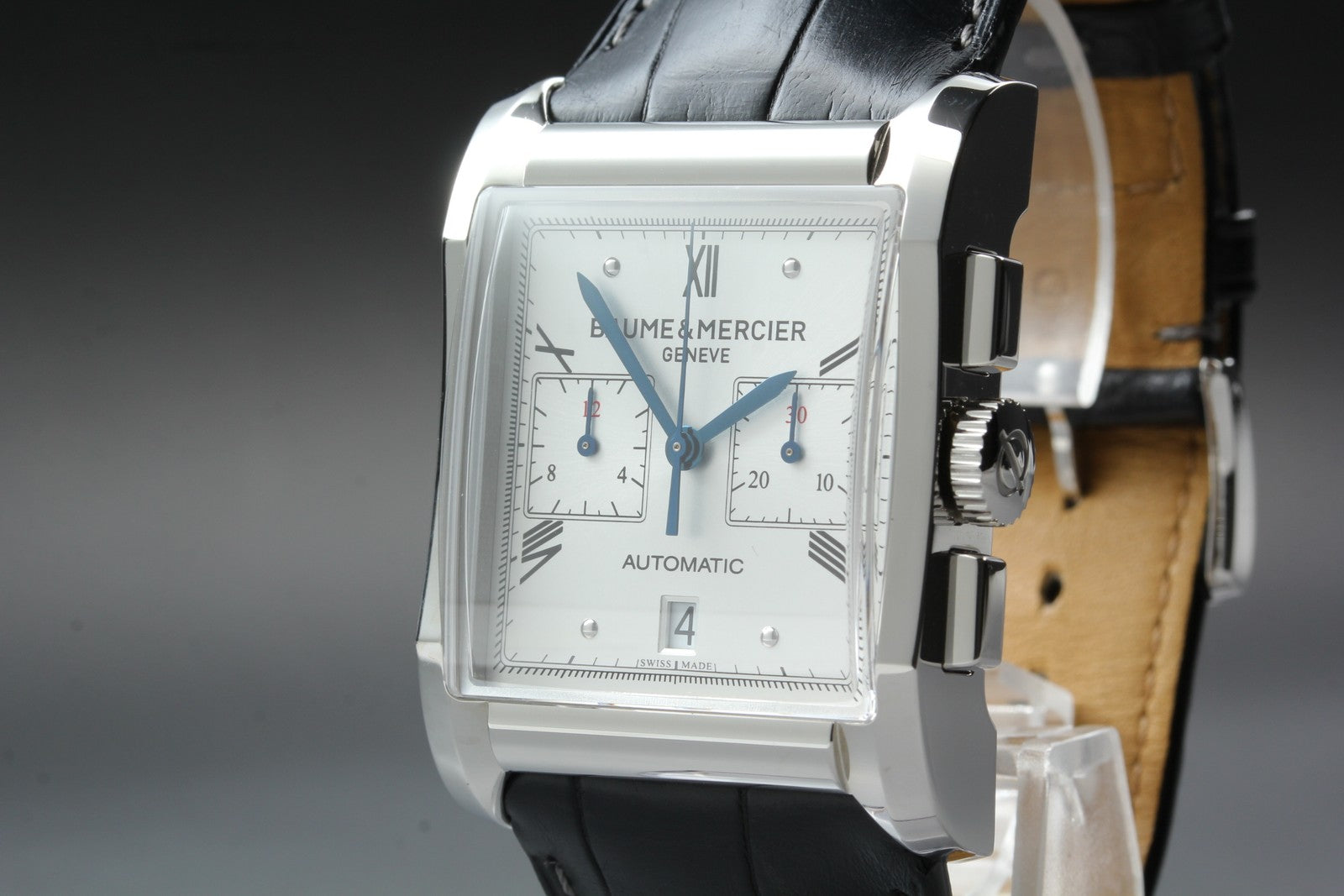 N MINT*Box BAUME＆MERCIER Hampton 65699 Automatic Silver Men's Watch 34mm JAPAN
