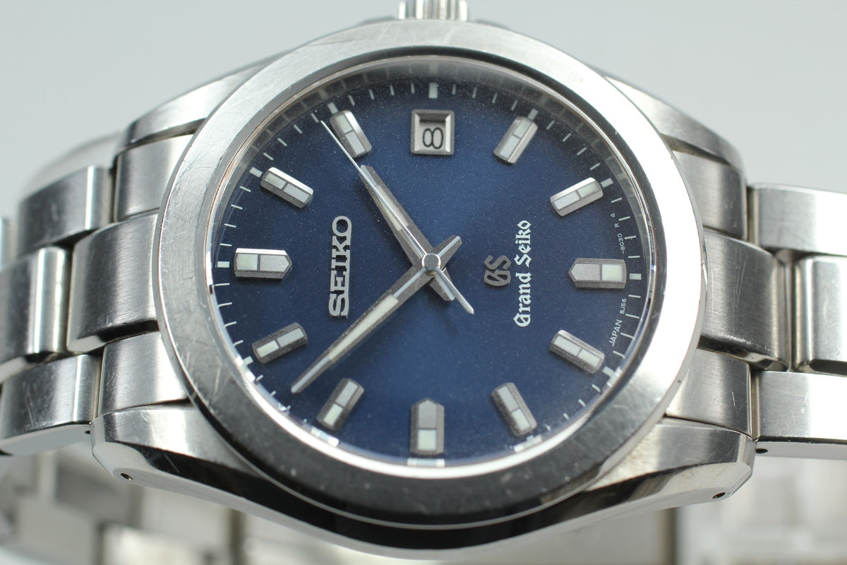 Grand SEIKO GS 8J56-8020 SBGF019 Navy Blue Dial Men's Quartz Watch JAPAN [Box]