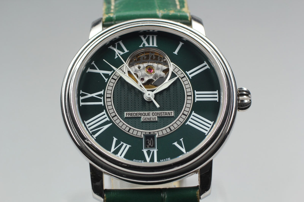 Limited FREDERIQUE CONSTANT FC-315DGS3P6 Green Automatic Men's Watch 38mm JAPAN