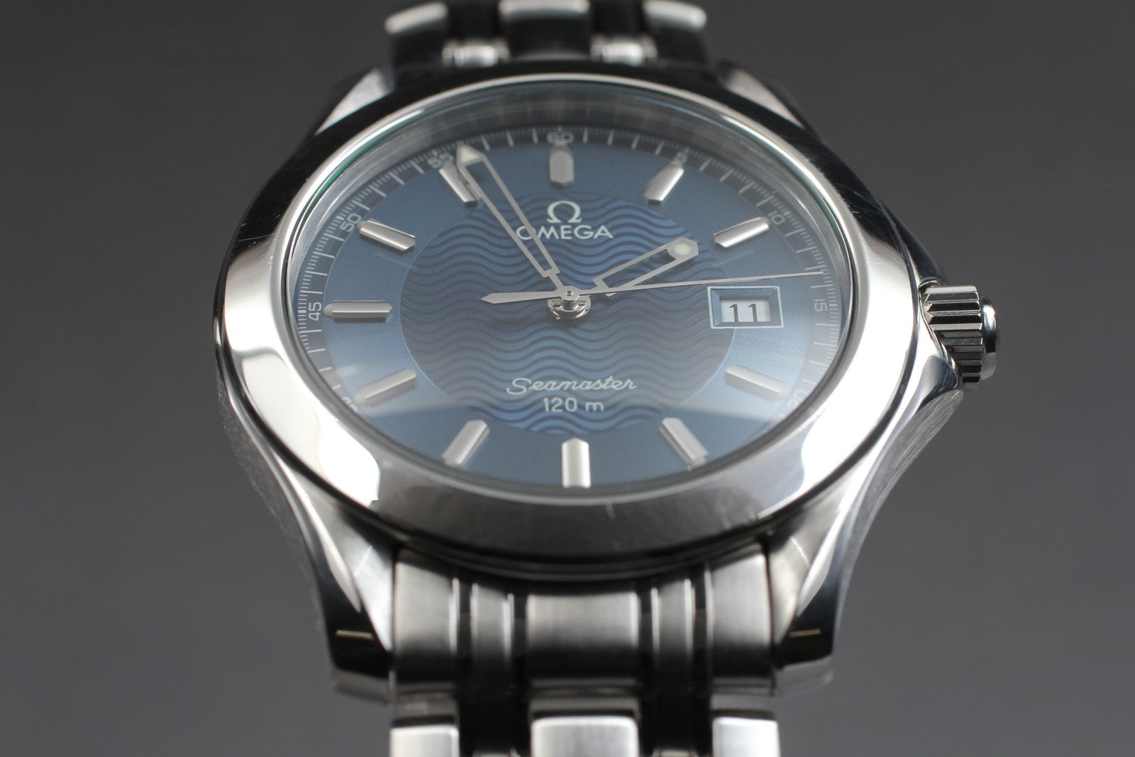 [Exc+5 Box] OMEGA Seamaster 120m 2511.81 Blue Dial 36mm Quartz Men's Watch