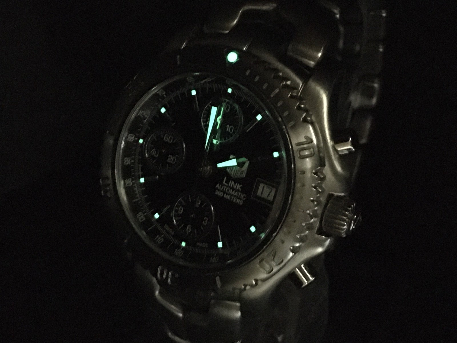 TAG HEUER TAG Heuer Link CT2111 Black Automatic Men's Watch 41mm JAPAN Box