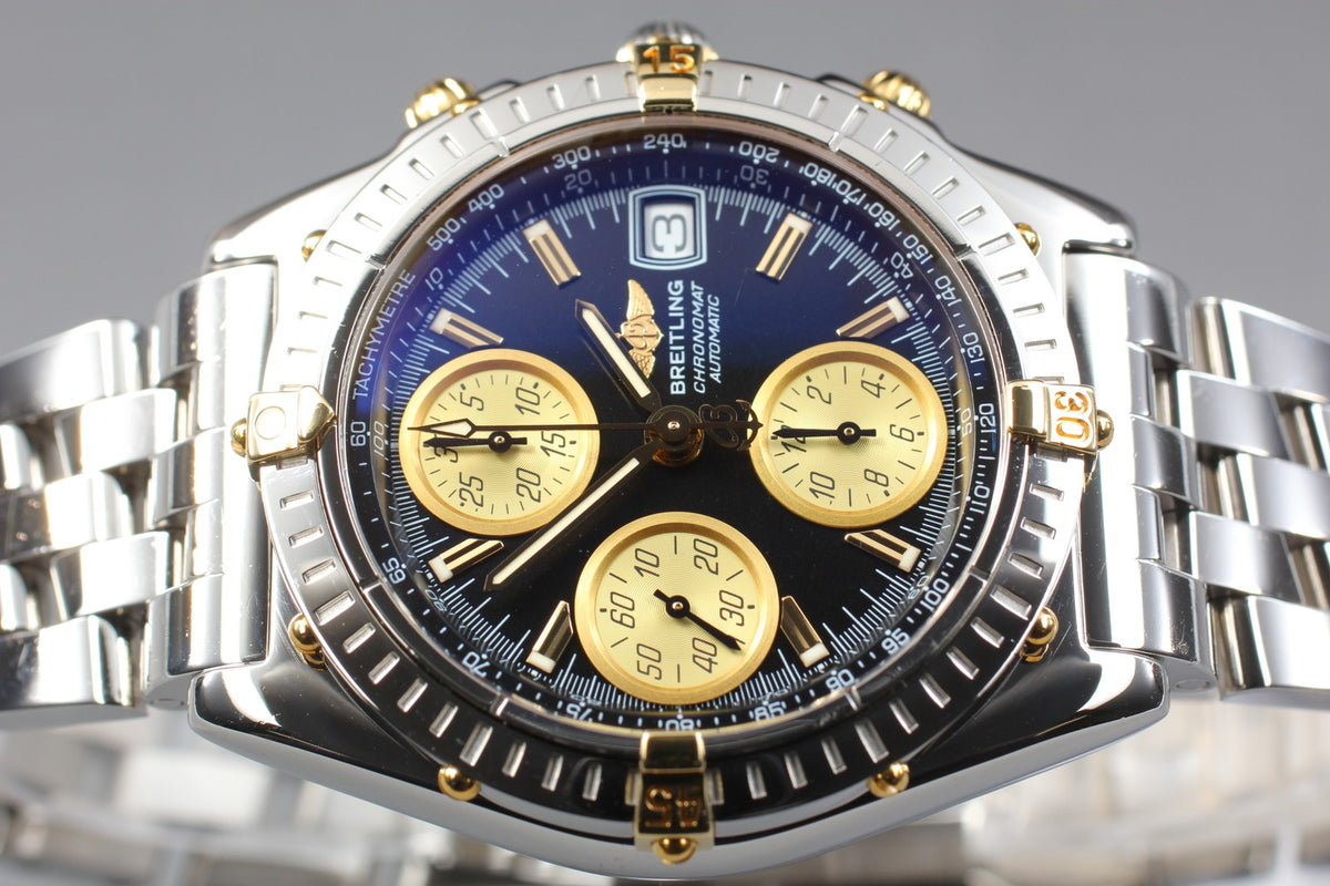 [Polished] BREITLING Chronomat B13350 Black 39mm Chronograph AT Men's Watch