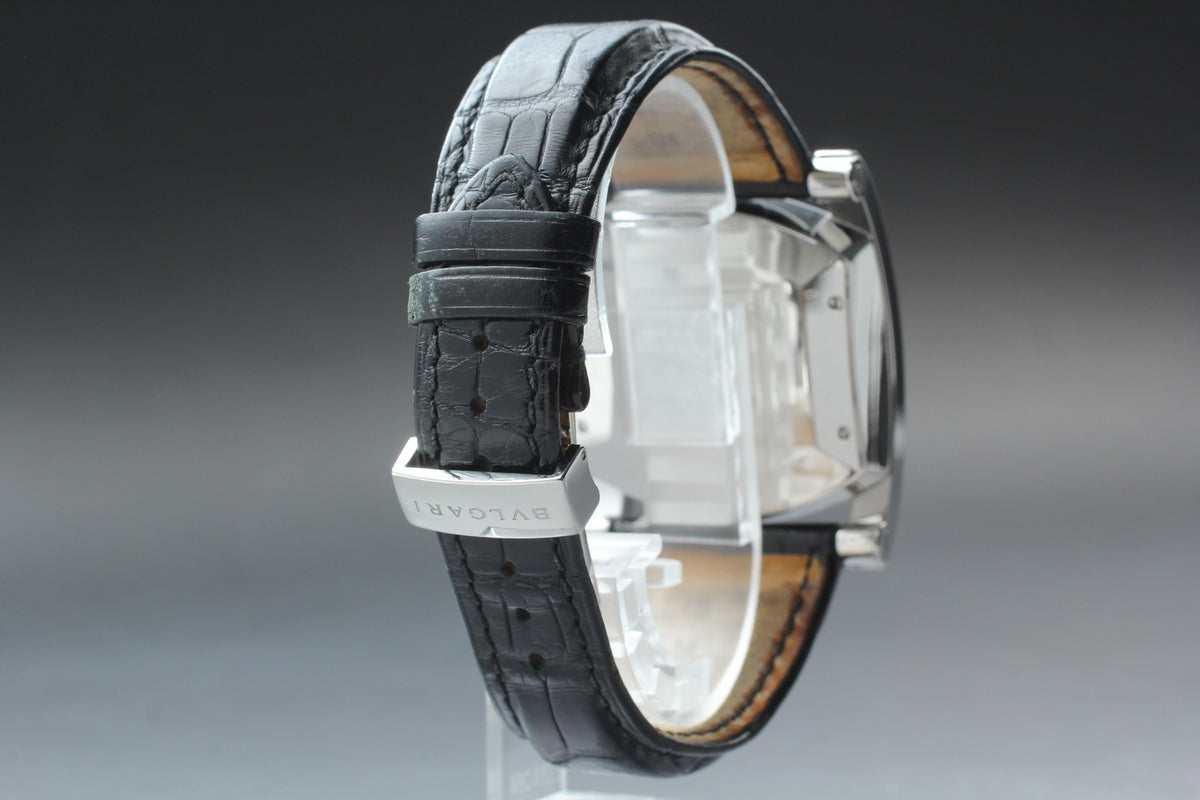 [Exc+5] BVLGARI Assioma AA48SCH Chronograph Black 38mm Automatic Men's Watch