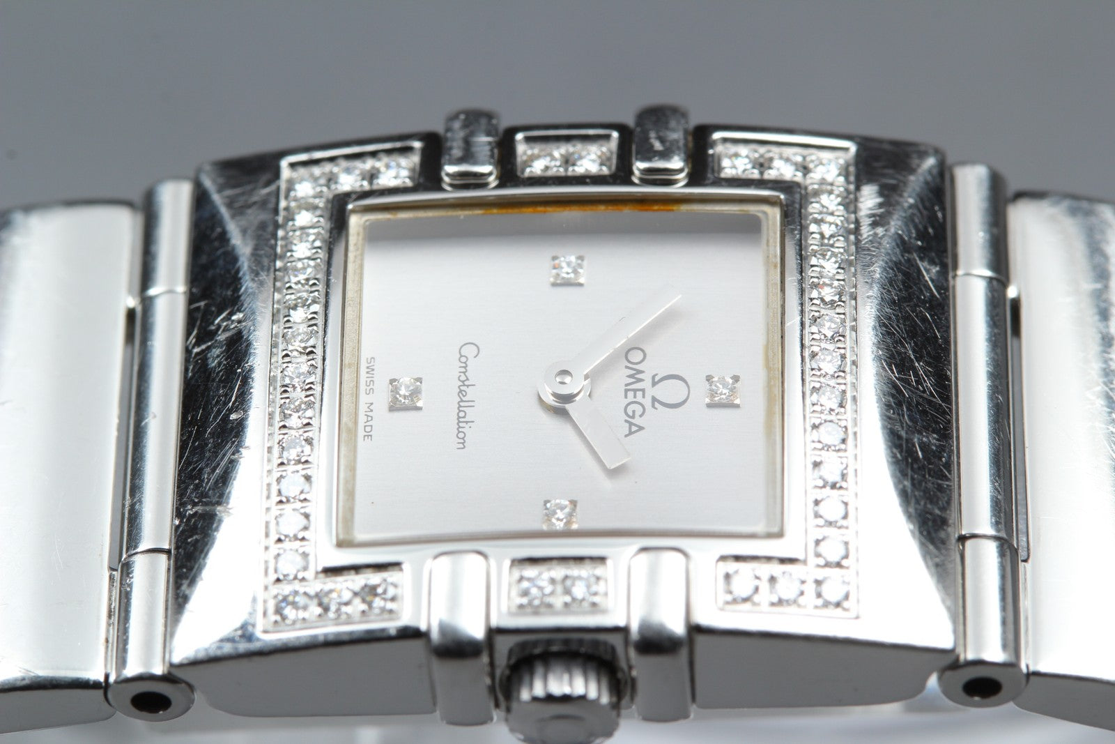 New Batt OMEGA Constellation Carre Quadra Cal.1376 1528.36 Quartz Women's Watch