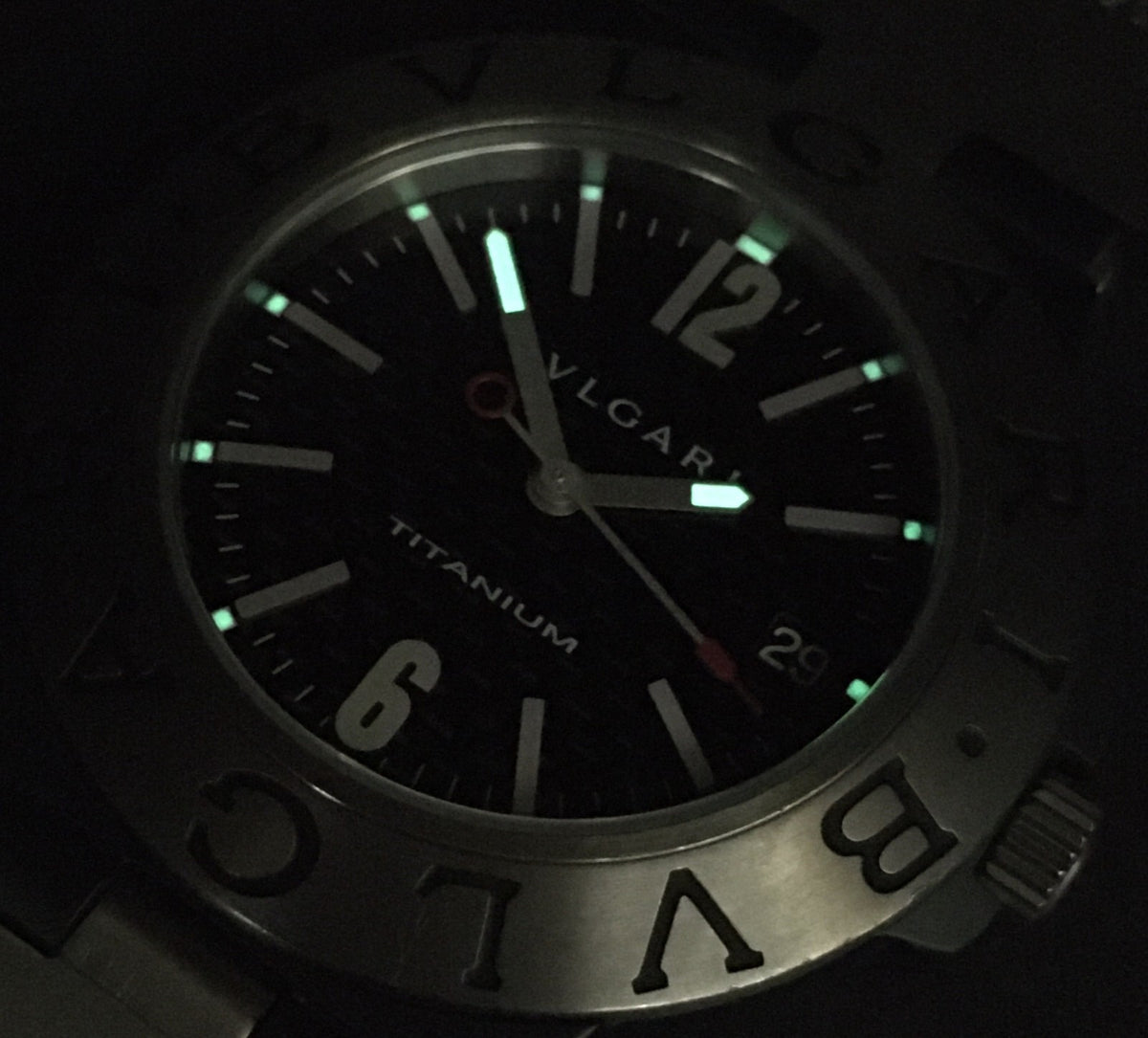 [Exc+5] BVLGARI Diagono TI38TA Titanium Automatic 38mm Black Men's Watch