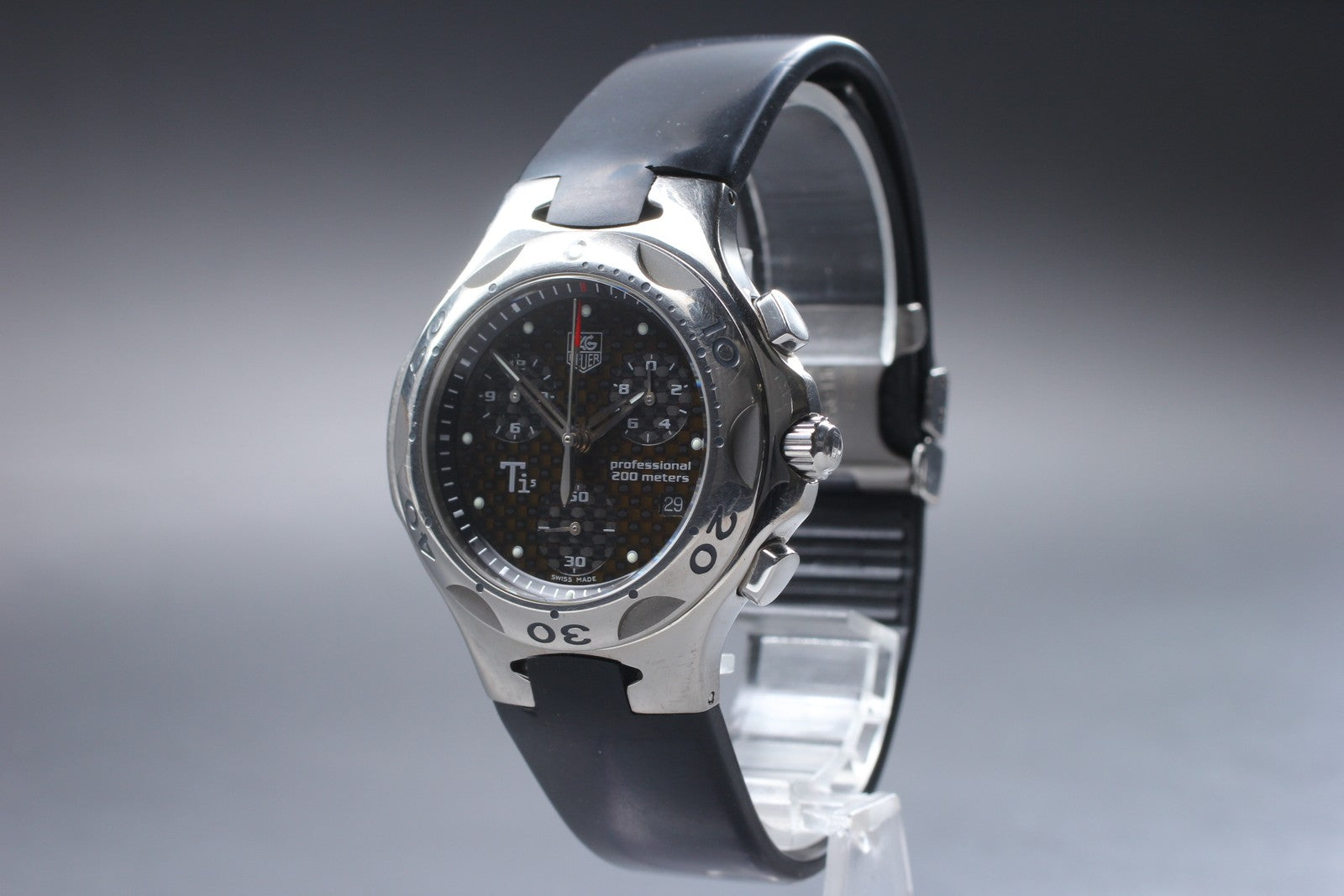 Vintage Tag Heuer Kirium Ti5 CL1181 Carbon Fiber Dial Quartz Men's Watch 39mm JP
