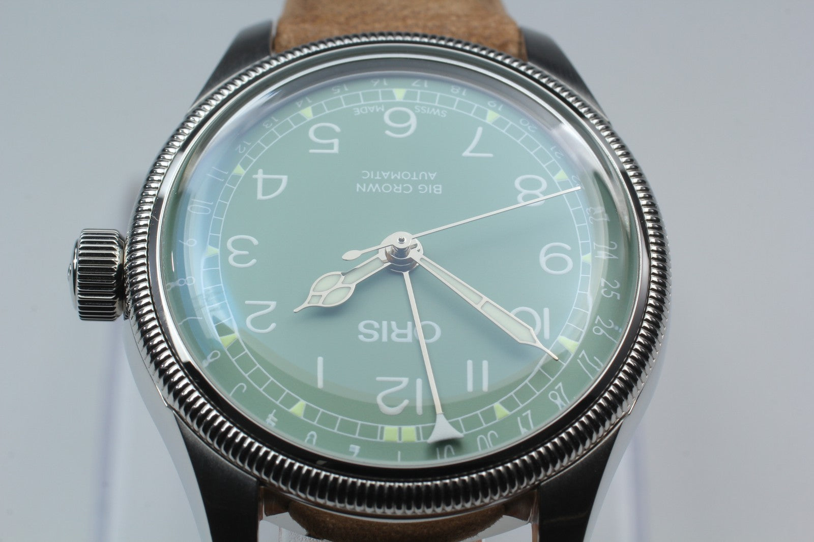 [Near MINT- Box] ORIS Big Crown Pointer Date 7749 Green 35mm AT Unisex Watch