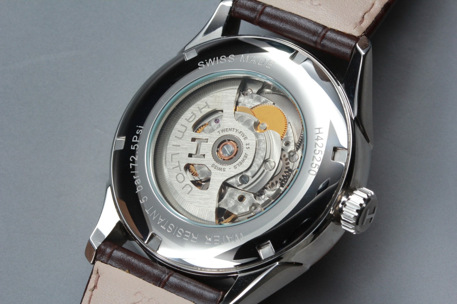 Hamilton Jazzmaster H425250 Silver Automat Day/Date Men's Watch 42mm JAPAN