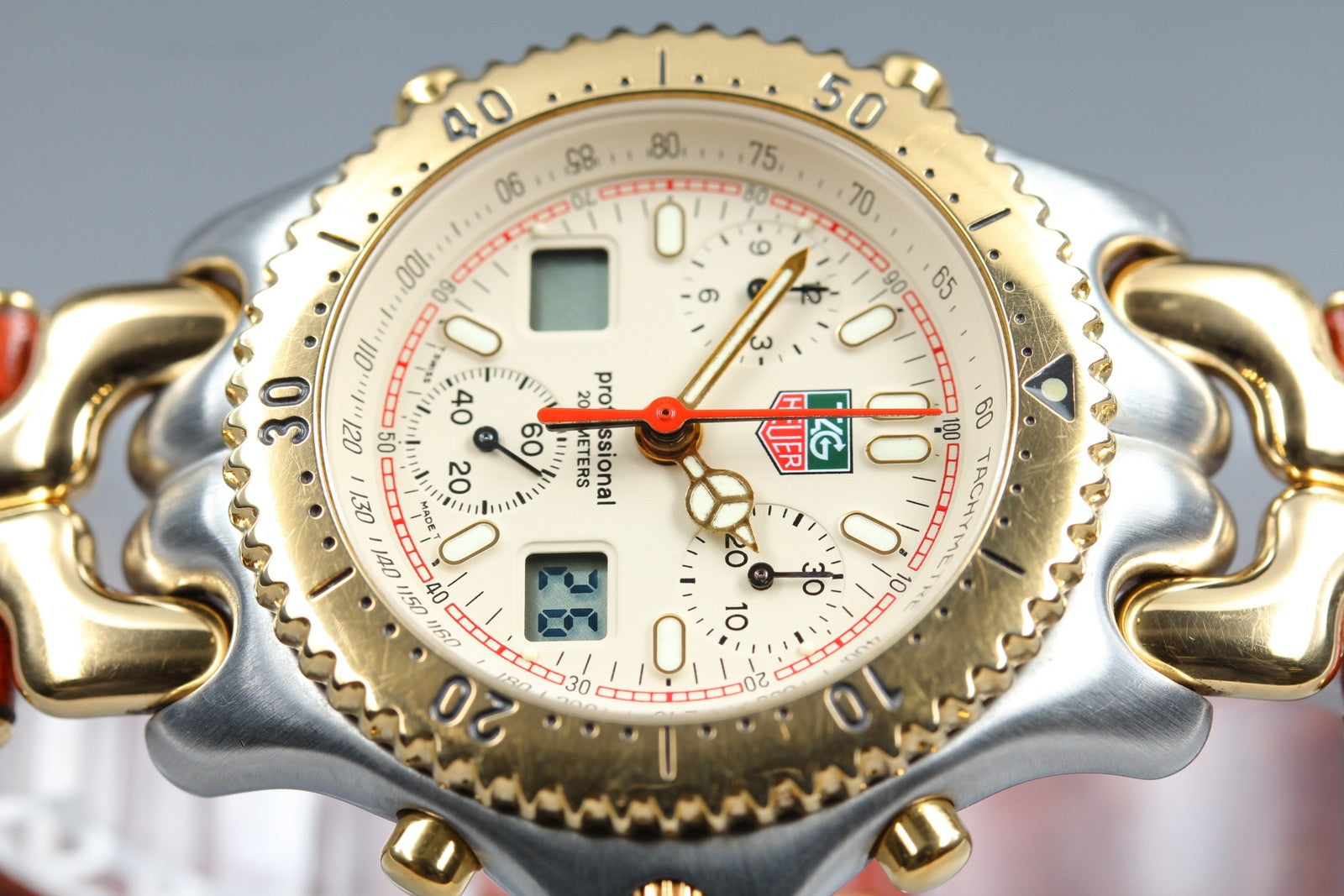 Vintage [Exc+5] TAG HEUER SENNA SEL S/el CG1123-0 Chronograph Men's Quartz Watch