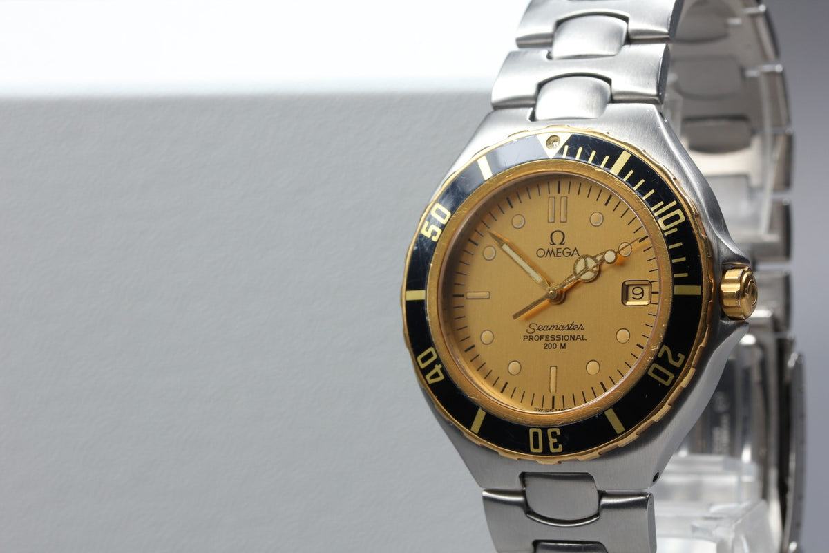OMEGA Seamaster 200M 396.1042.1 Cal.1441 Gold 36mm Quartz Men's Watch Vintage