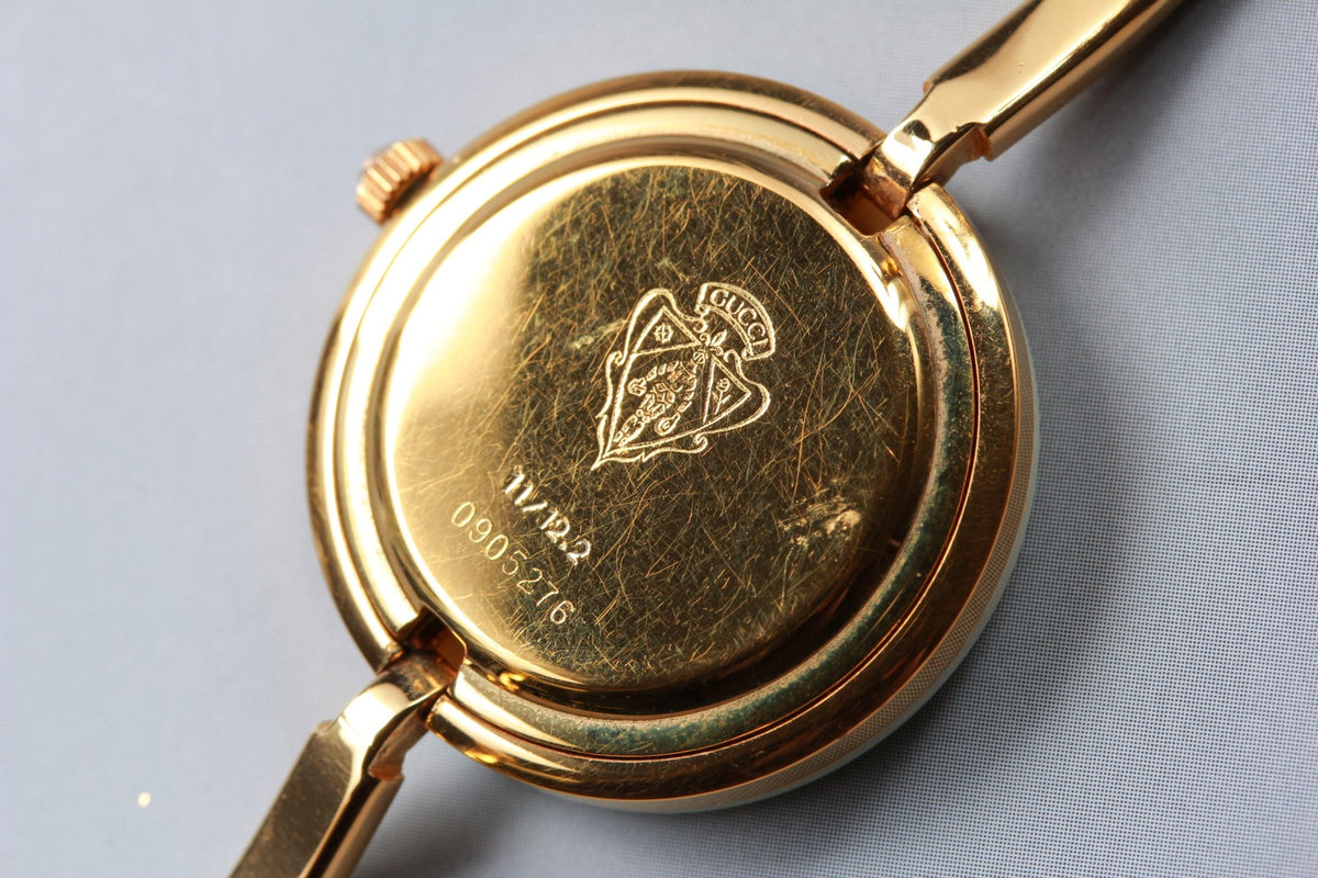 GUCCI Change Bezel 11/12.2 12Color Quartz Women's Watch 25mm Box New Batt JAPAN
