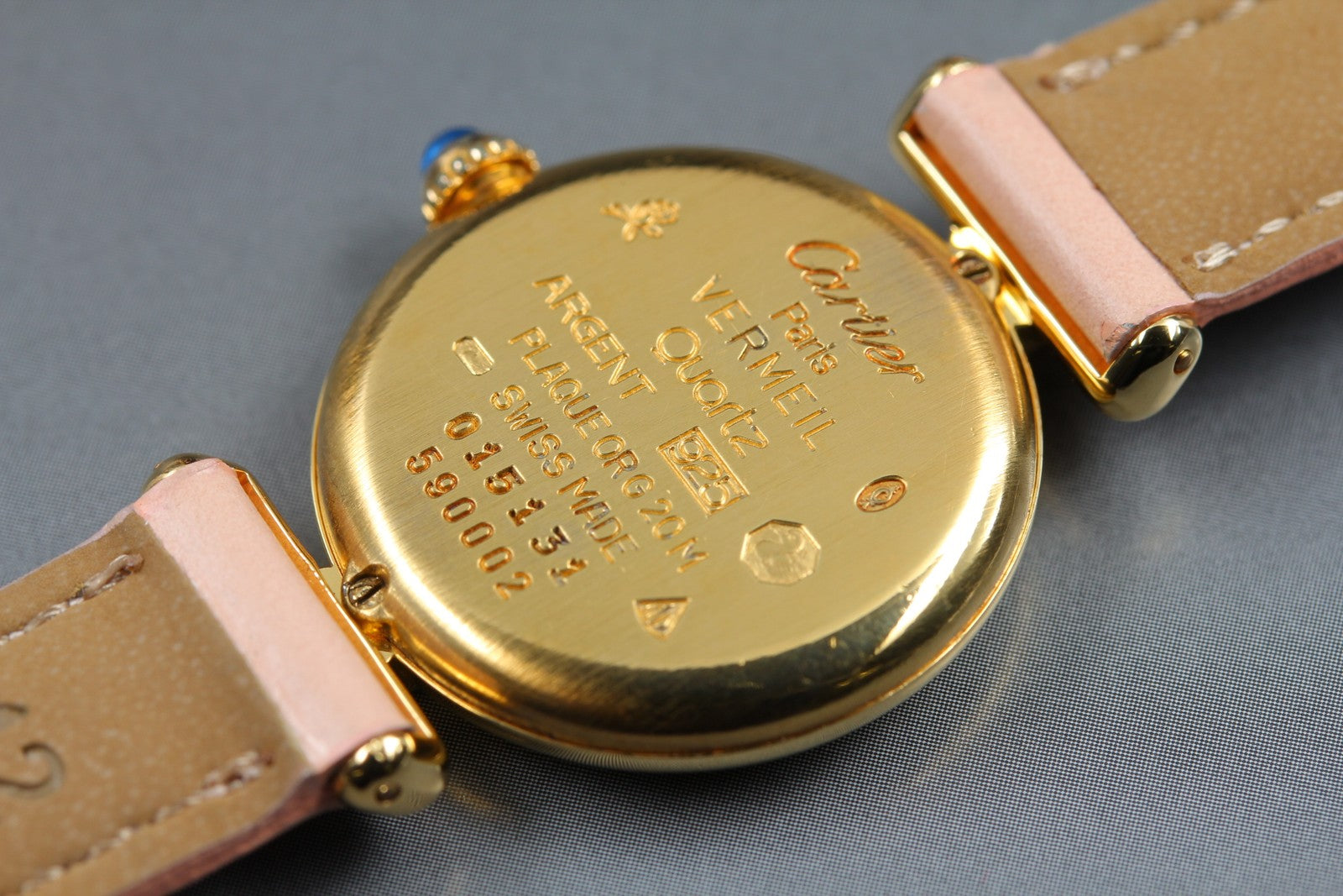 Vintage Cartier Must Colisee Vermeil 590002 Pink Gold Women's Quartz Watch
