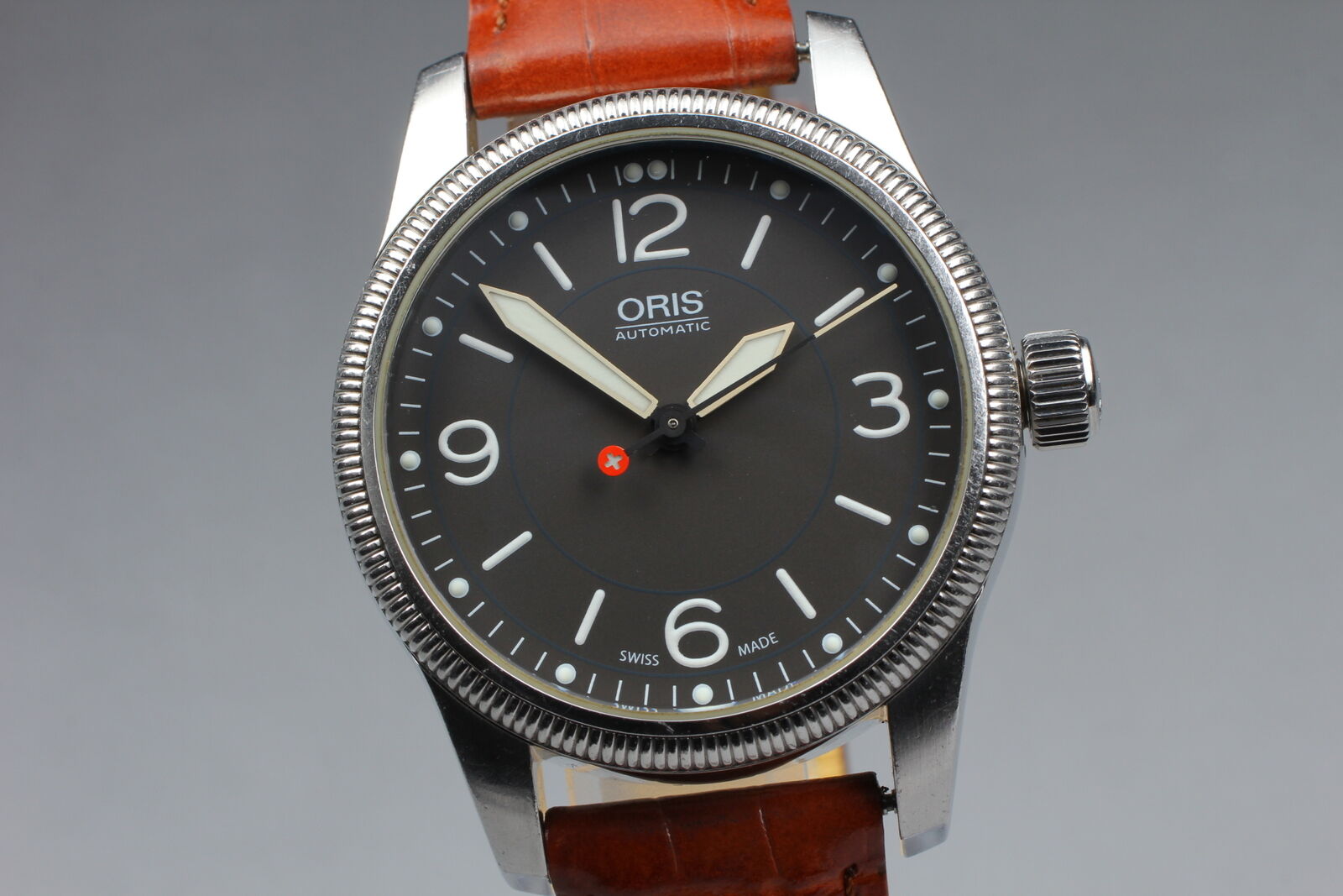 [Exc+5 w/ Box] ORIS Big Crown 7649 Automatic Gray Dial Men's Watch From JAPAN