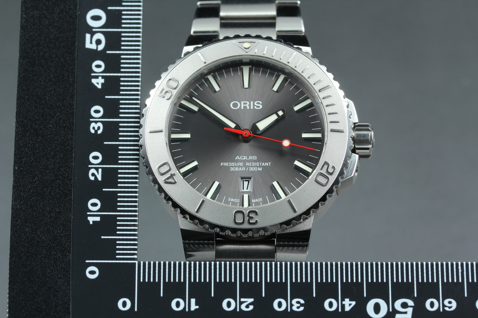 ORIS Aquis Date 01 733 7730 4153 Gray Dial 43mm Automatic Men's Watch [w/Box]