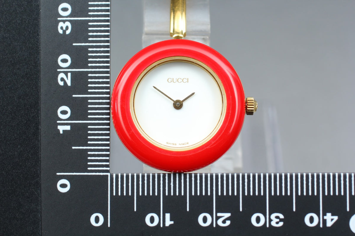 New Batt Gucci Change Bezel 11/12.2 12Color Women's White Quartz Watch JAPAN
