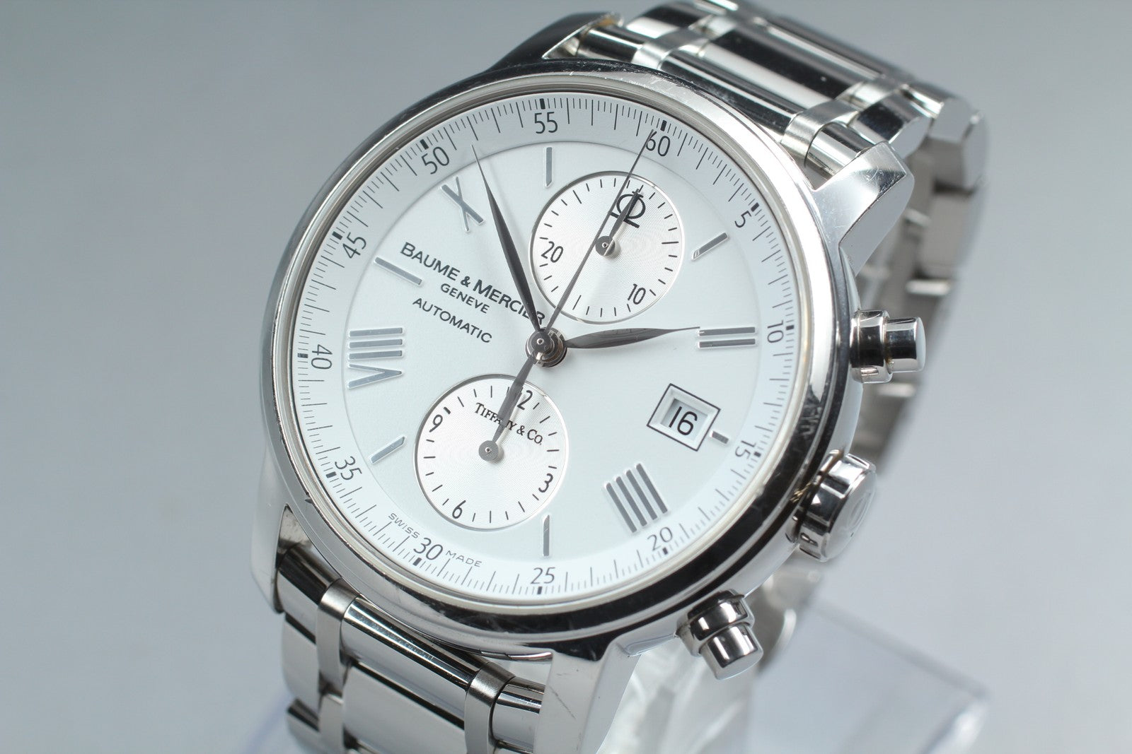 BAUME＆MERCIER Classima 65591 White Automatic Men's Watch 42mm JAPAN Box
