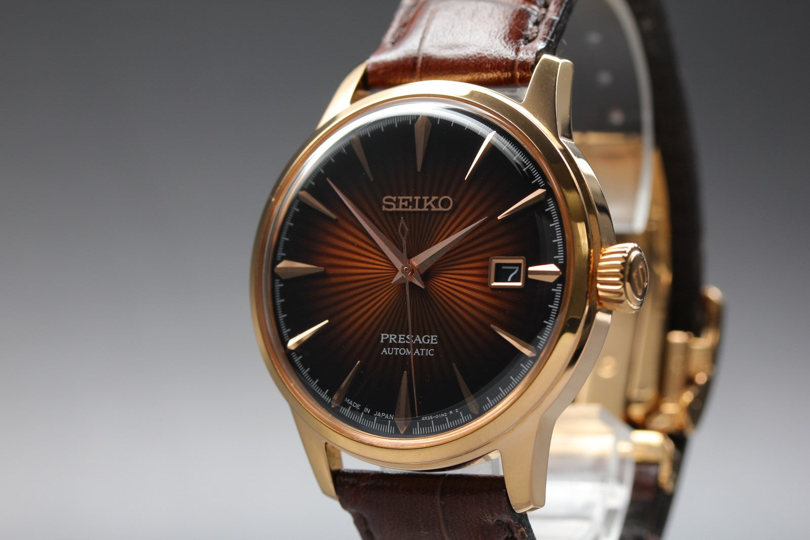 [Exc+5] SEIKO Presage 4R35-01T0 SARY078 Brown 40mm Automatic Men's Watch JAPAN