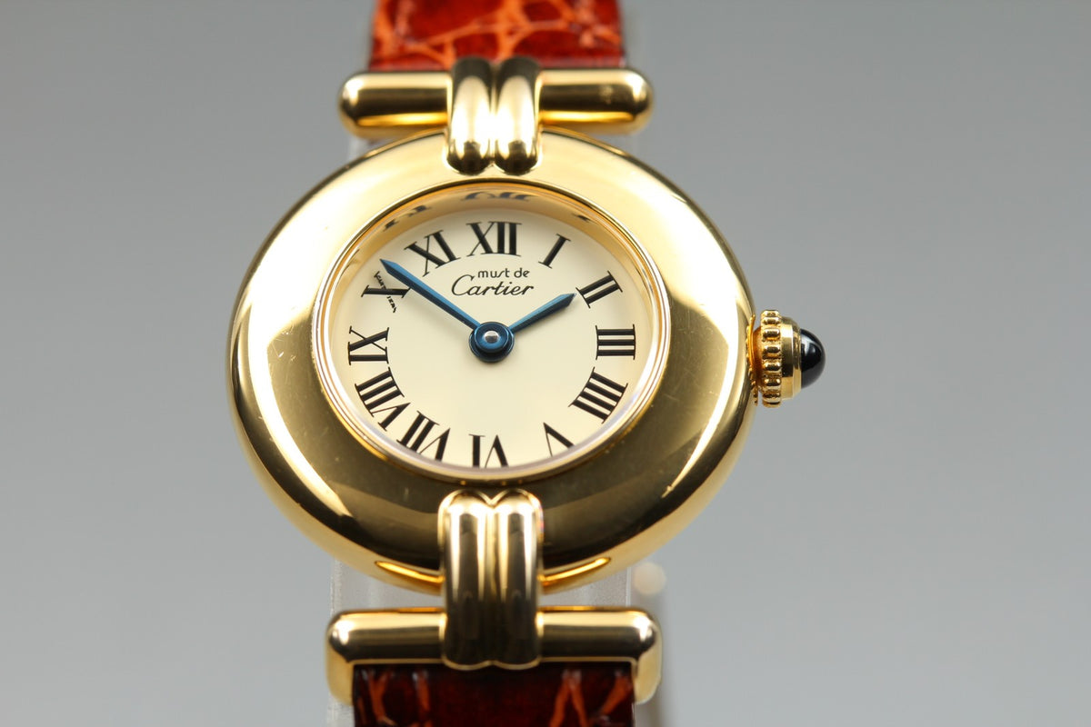 [Overhauled] Cartier Must Colisee Vermeil 590002 Brown Gold Women's Quartz Watch