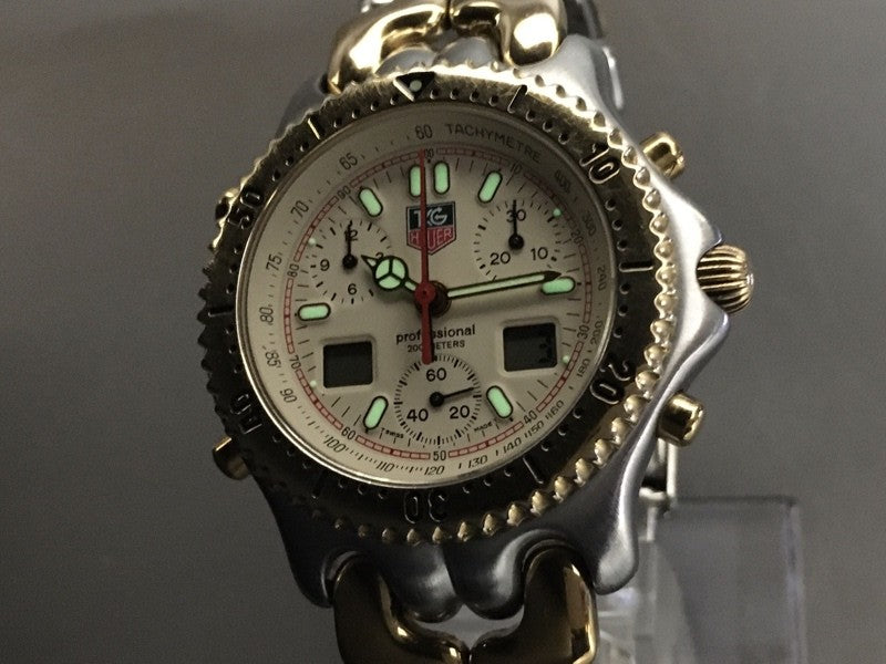 [READ!] TAG HEUER SENNA SEL S/el CG1123-0 Chronograph Men's Quartz Watch Box
