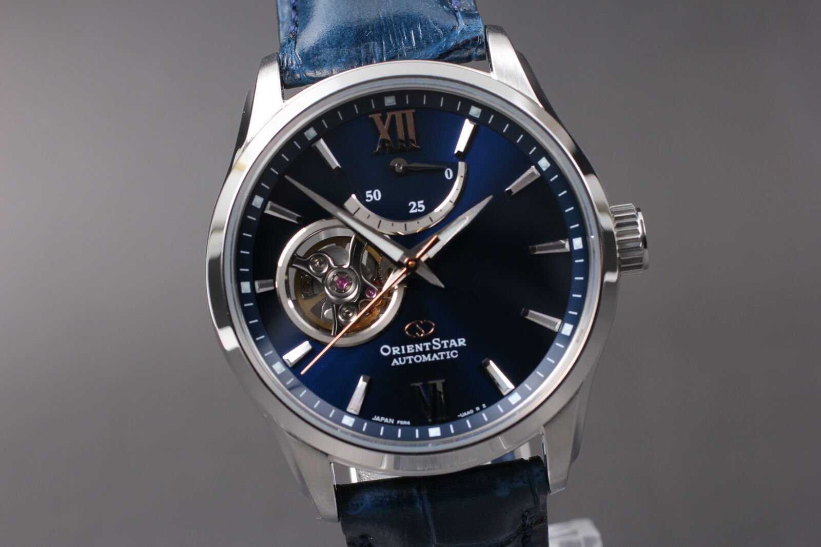 [Near MINT Box] ORIENT STAR F6R4-UAA0 Automatic Blue Dial Men's Watch From JAPAN