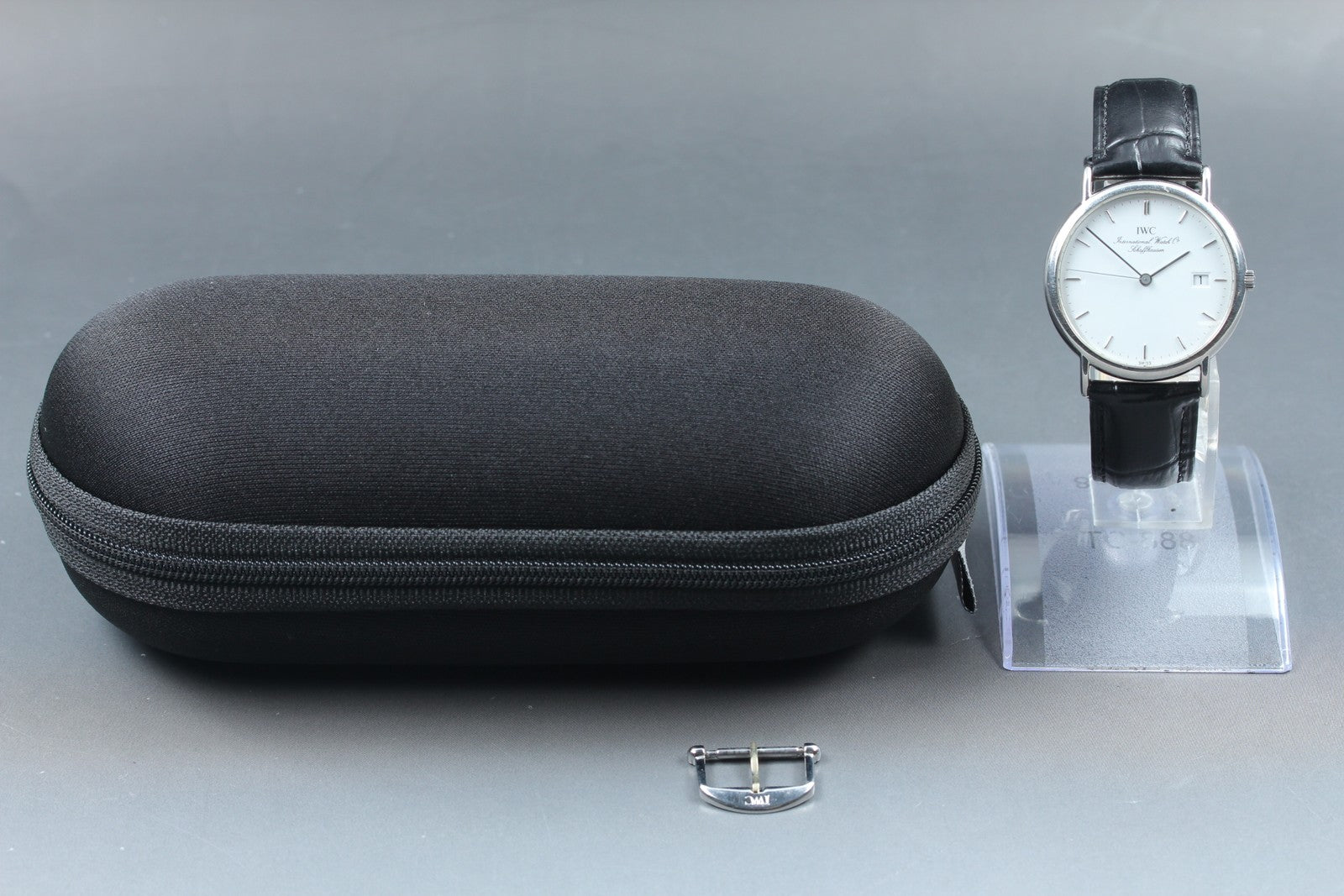 [Exc+5] IWC Portofino 3331 Cal.2210 33mm White Dial Date Quartz Men's Watch JP