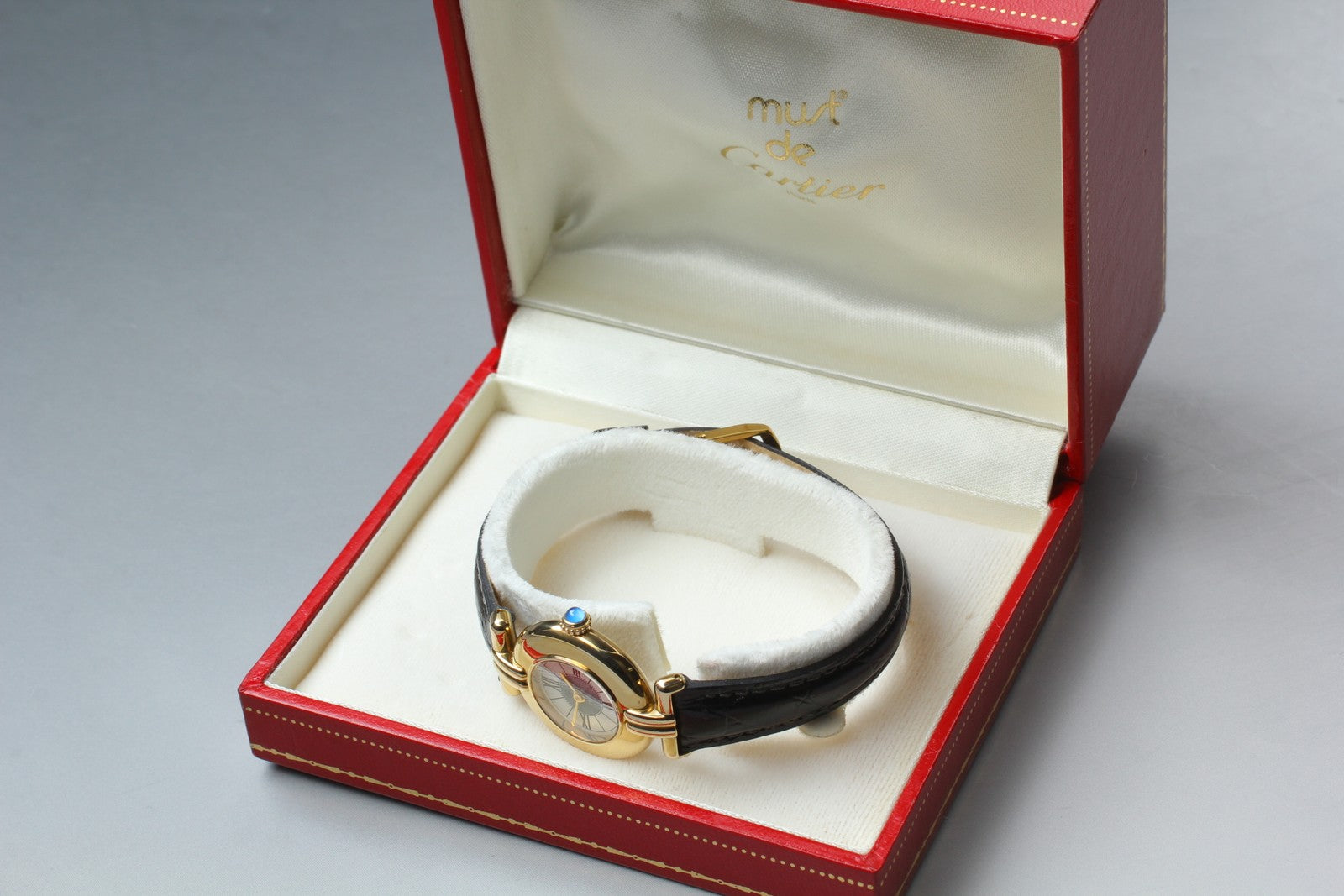Vintage [Near MINT- Box] Cartier Must Colisee Vermeil 590002 Women's Qz Watch