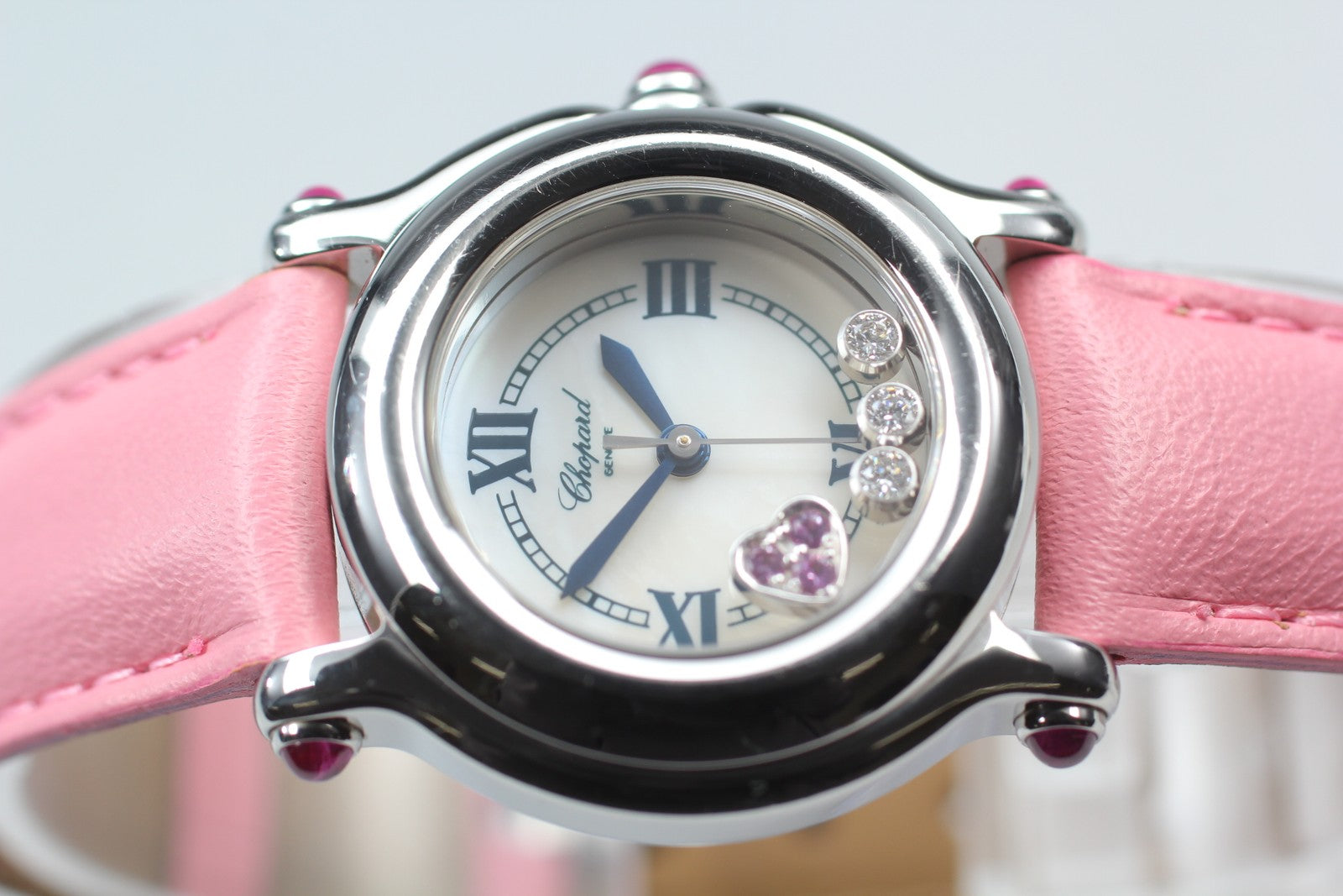 [Exc+5 Box] Chopard Happy Sports 27/8245-42 Heart Diamond Pink Qz Women’s Watch