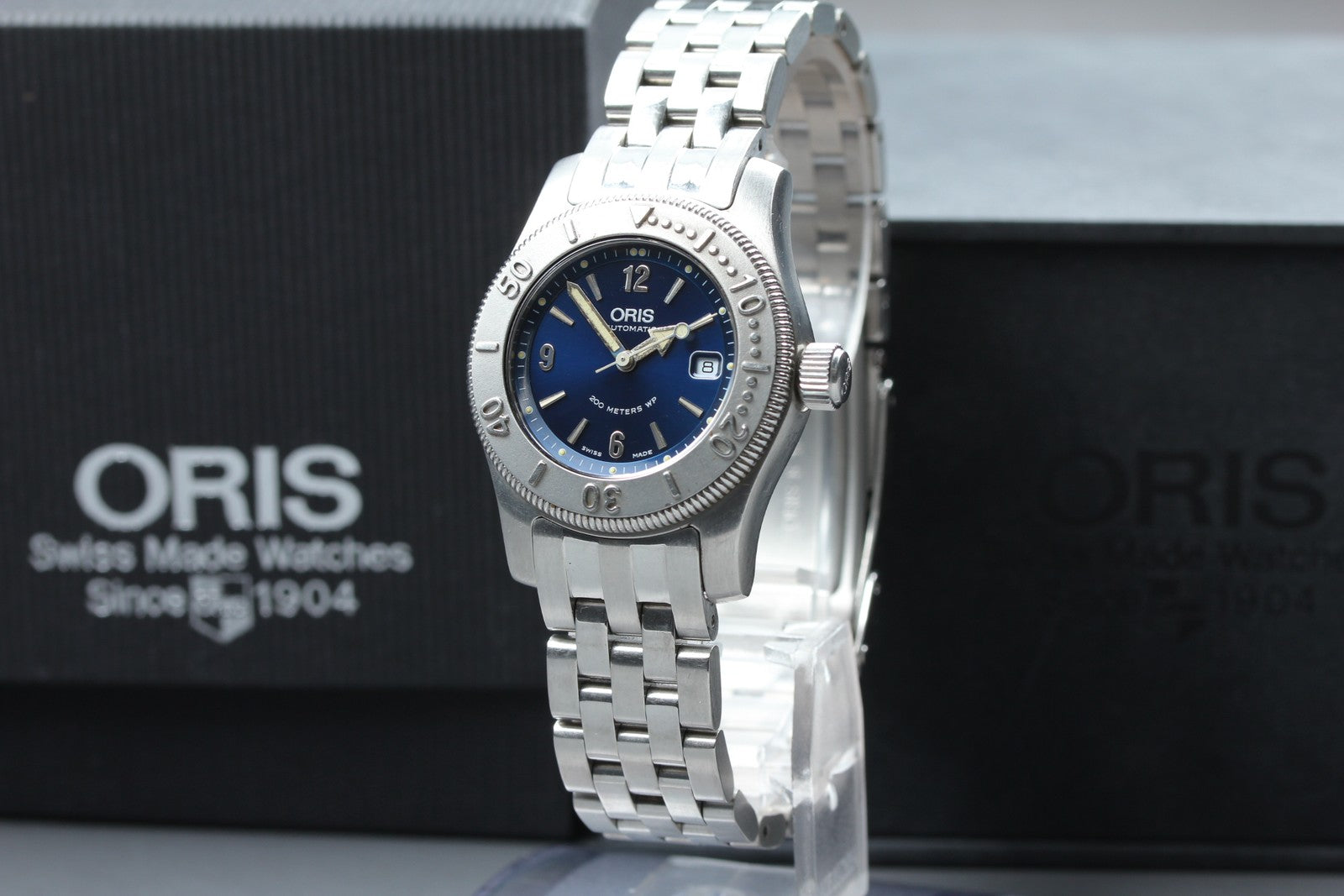 ORIS Big Crown Diver 7508 Automatic Blue Dial Unisex Date Watch 32mm JAPAN Box
