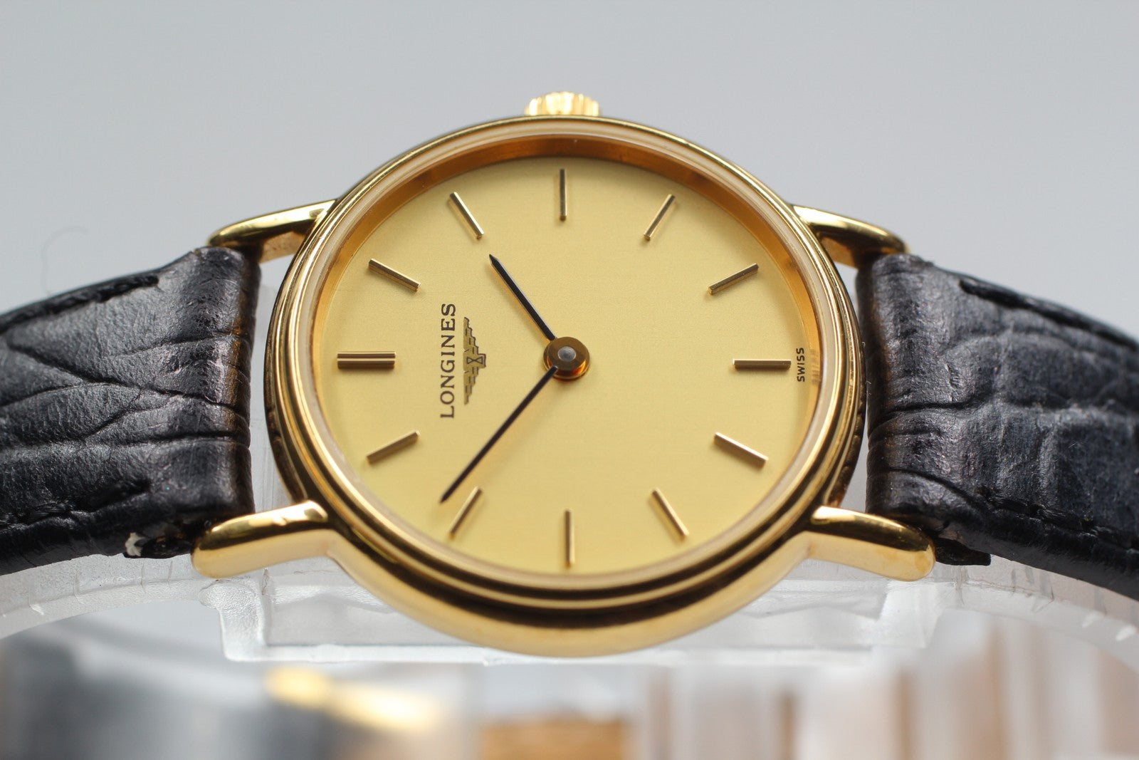 NewBatt[Exc+5] Vintage Longines L4.137.2  Gold Women's Quartz Watch 23mm JAPAN