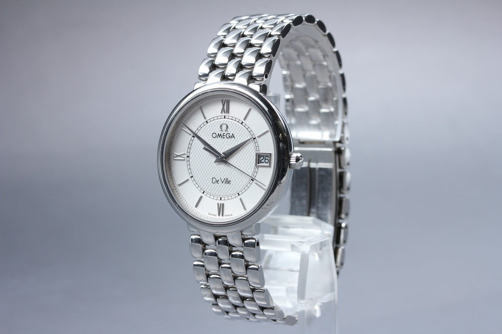 [Exc+5] Omega De Ville Prestige 396.2532 Cal.1532 Silver 33mm Quartz Men's Watch