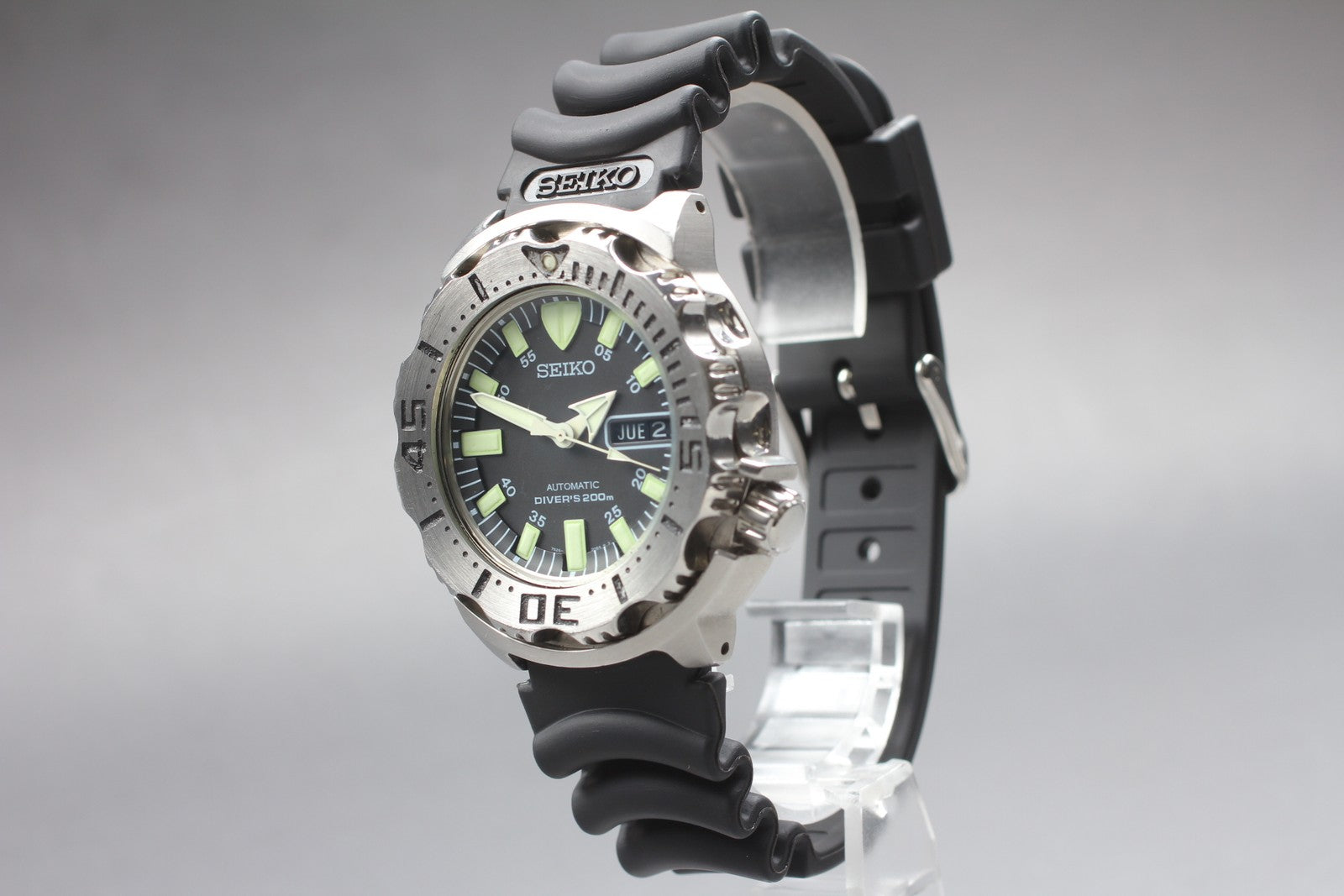 [Exc+5]Box SEIKO 7S26-0350 SKX779 Divers Black Monster Automatic Men's Watch JP