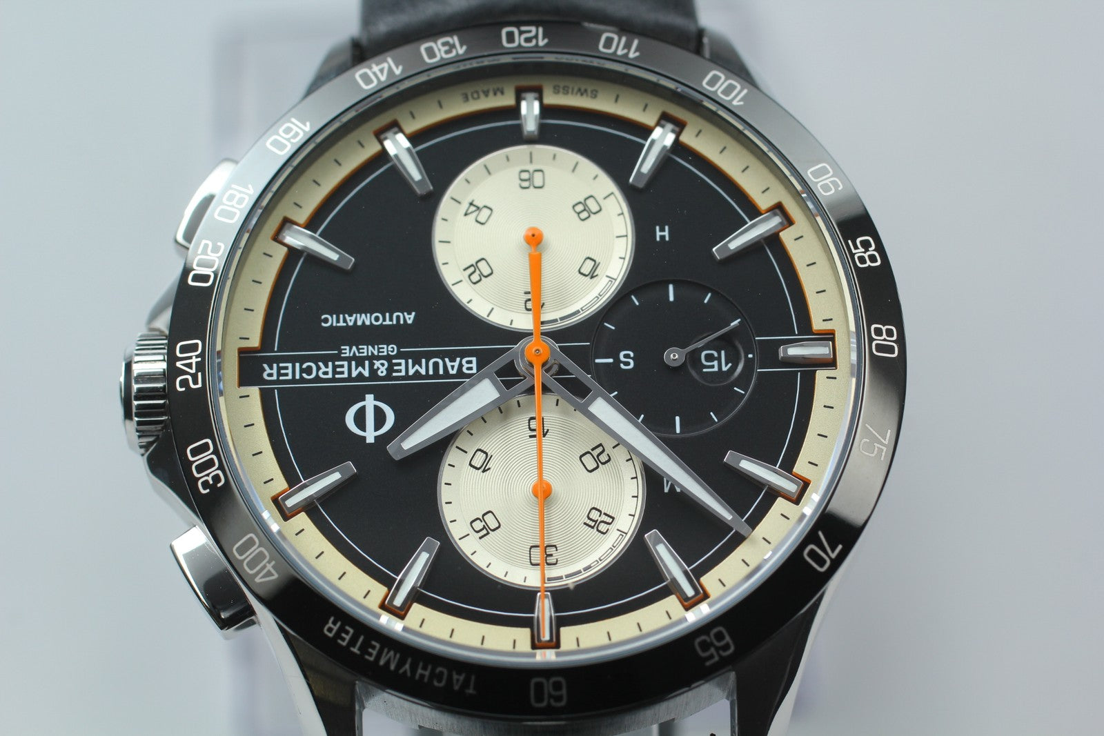 BAUME＆MERCIER Clifton 65843 Automatic Men's Black Dial Watch 44mm JAPAN Box