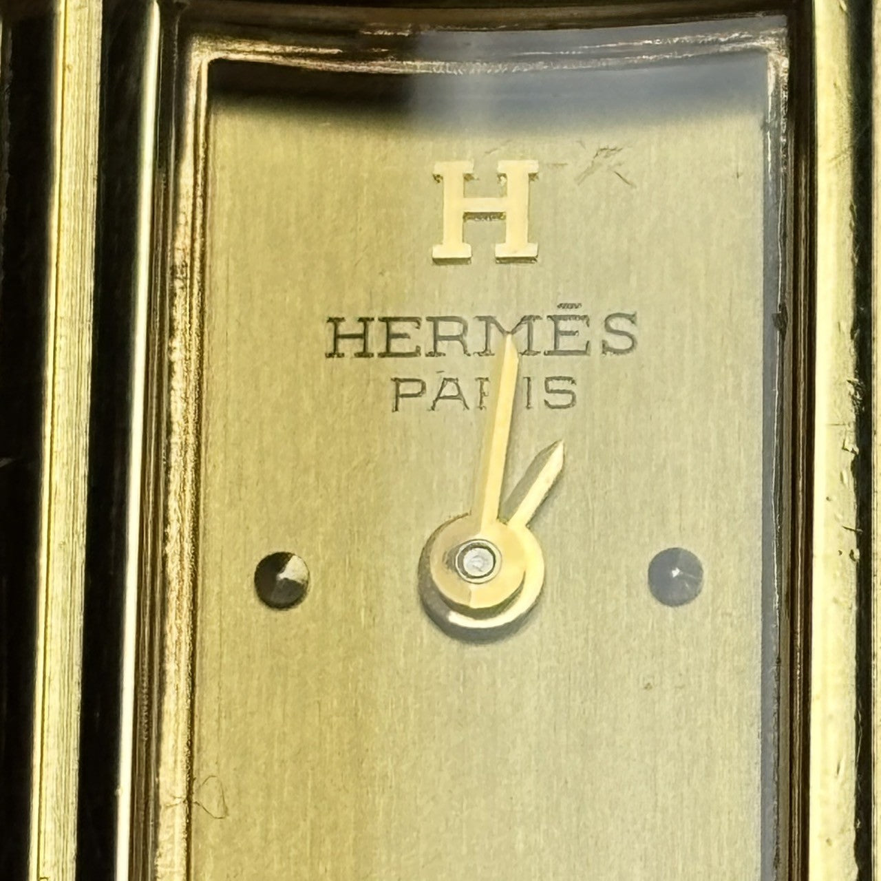 Vintage [Exc+5 Box] HERMES Kelly Watch Gold Red "U" Woman's Quartz Watch JAPAN