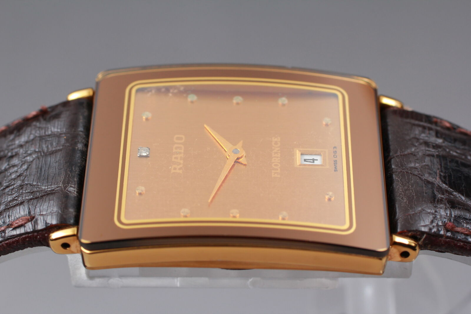 Vintage [Exc+5] RADO 160.3605.2N Florence Gold Dial Quartz Watch From JAPAN