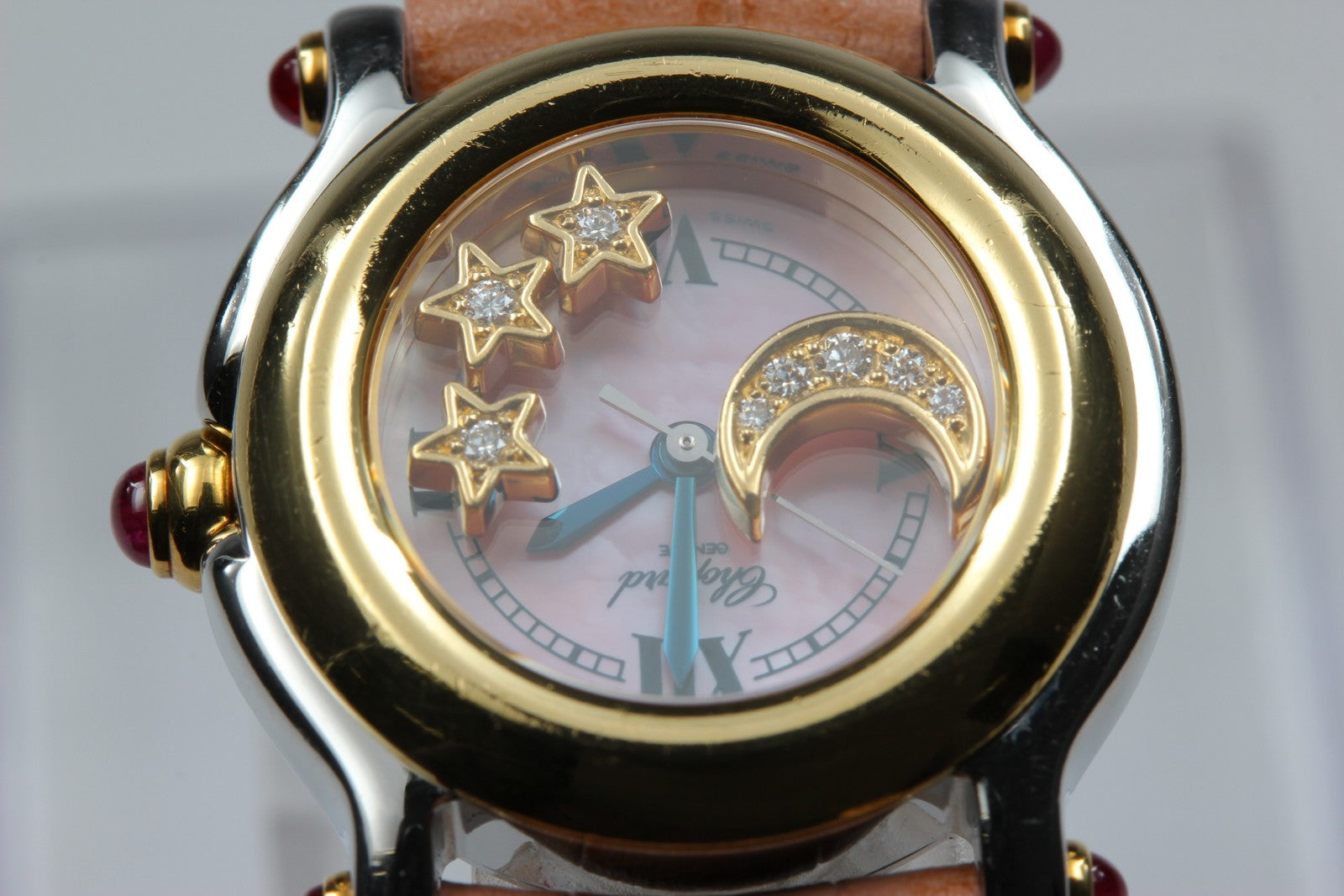 Chopard Happy Sport 27/8246-21 Moon Star Pink Dial Diamond Quartz Women’s Watch