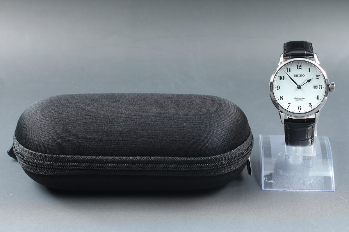 SEIKO Presage 6R15-02Z0 SARX027 AT Enamel Dial White Black 38mm Mens Watch JAPAN