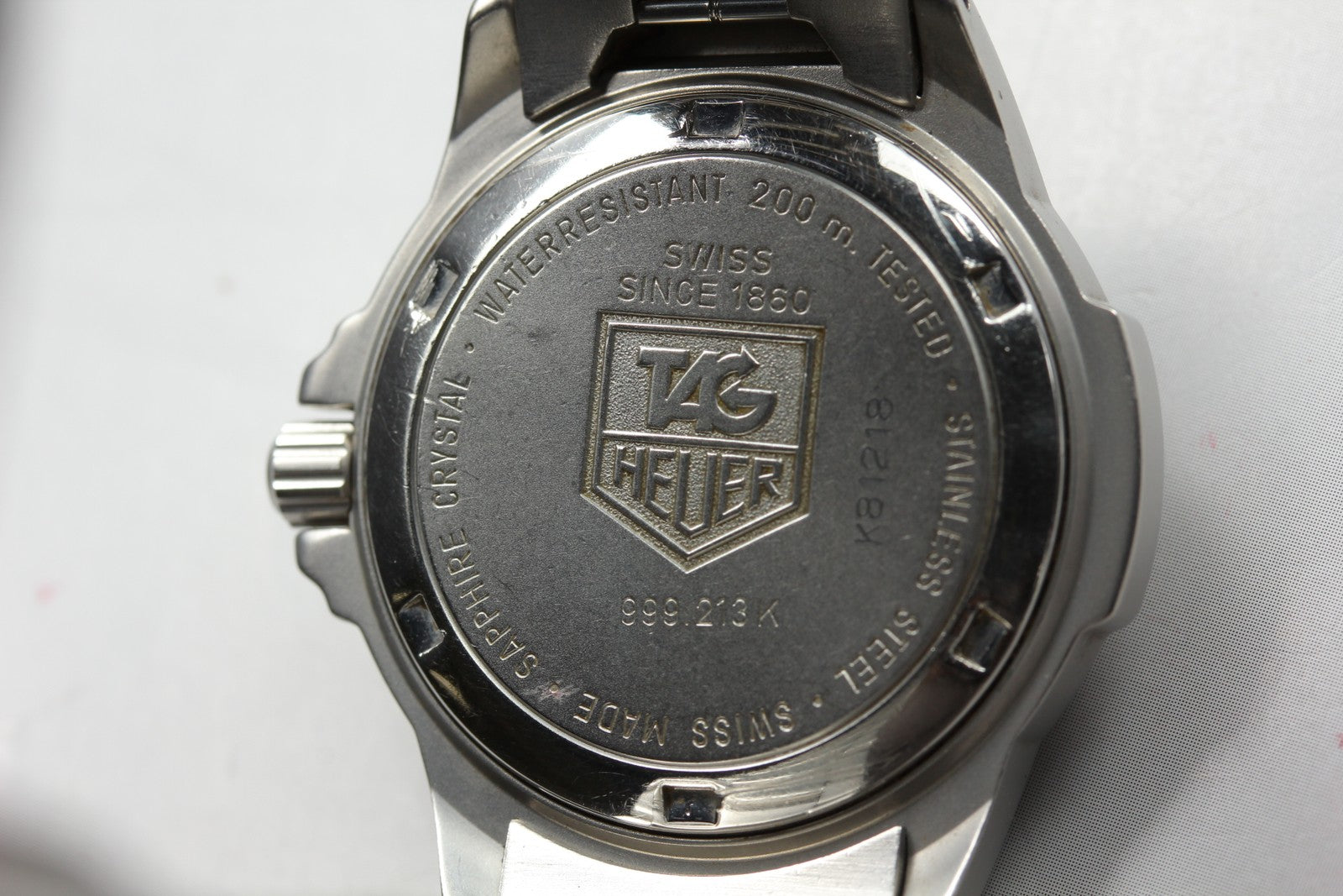 TAG Heuer Professional 999.213K Quartz Gray Dial Men's Watch 34mm JAPAN