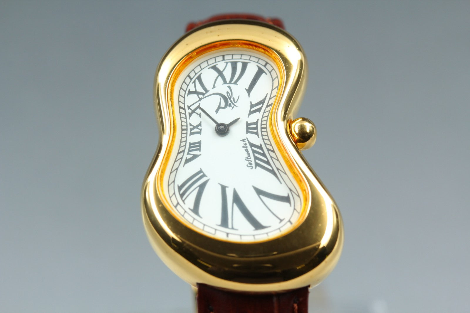 Salvador Dali softwatch 022146 Gold Brown 26mm Unisex Quartz Watch JAPAN [Box]