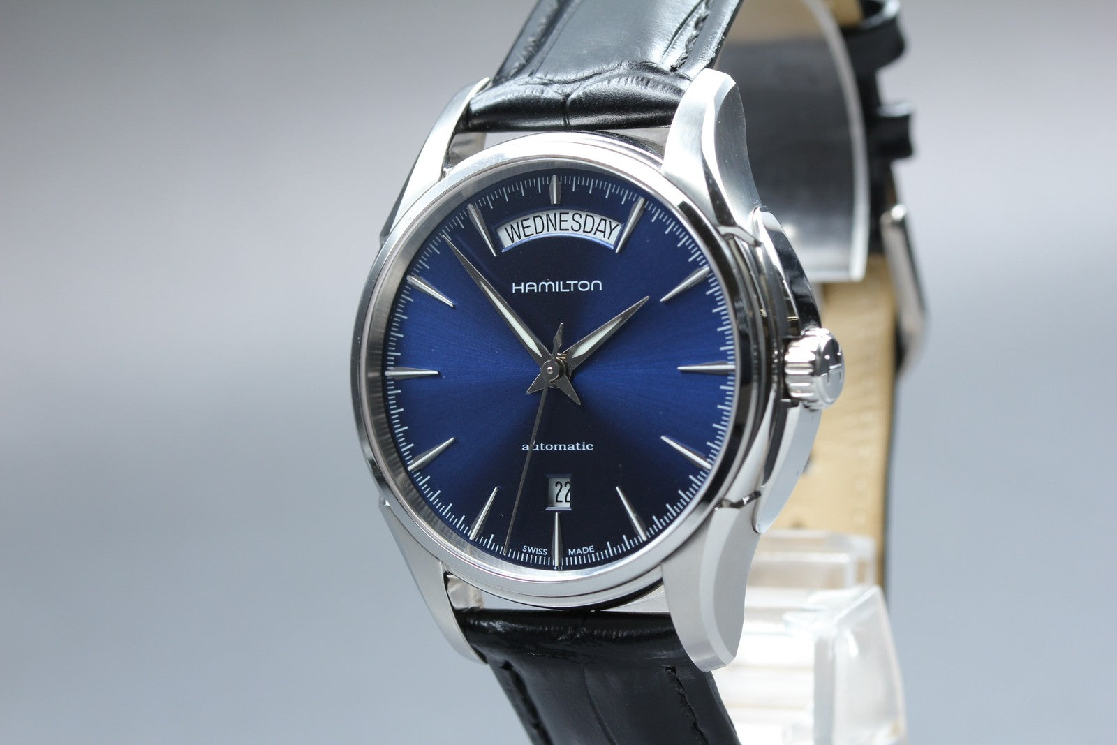 Hamilton Jazzmaster H325051 Automatic Navy Day/Date Men's Watch 40mm Exc+5*Box