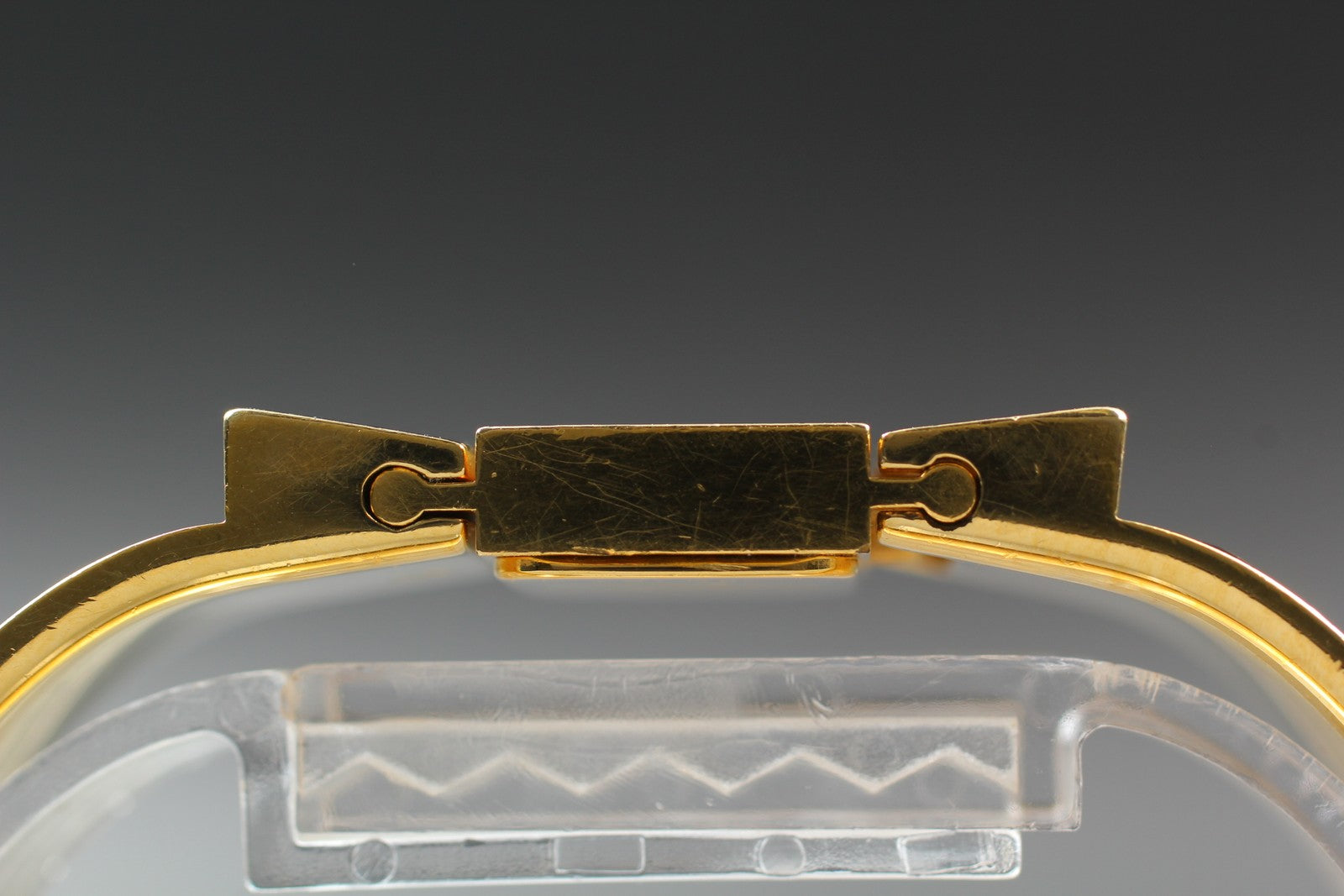 Vintage [Exc+5 Box] HERMES Loquet L01.201 Gold 19mm Womans Quartz Watch