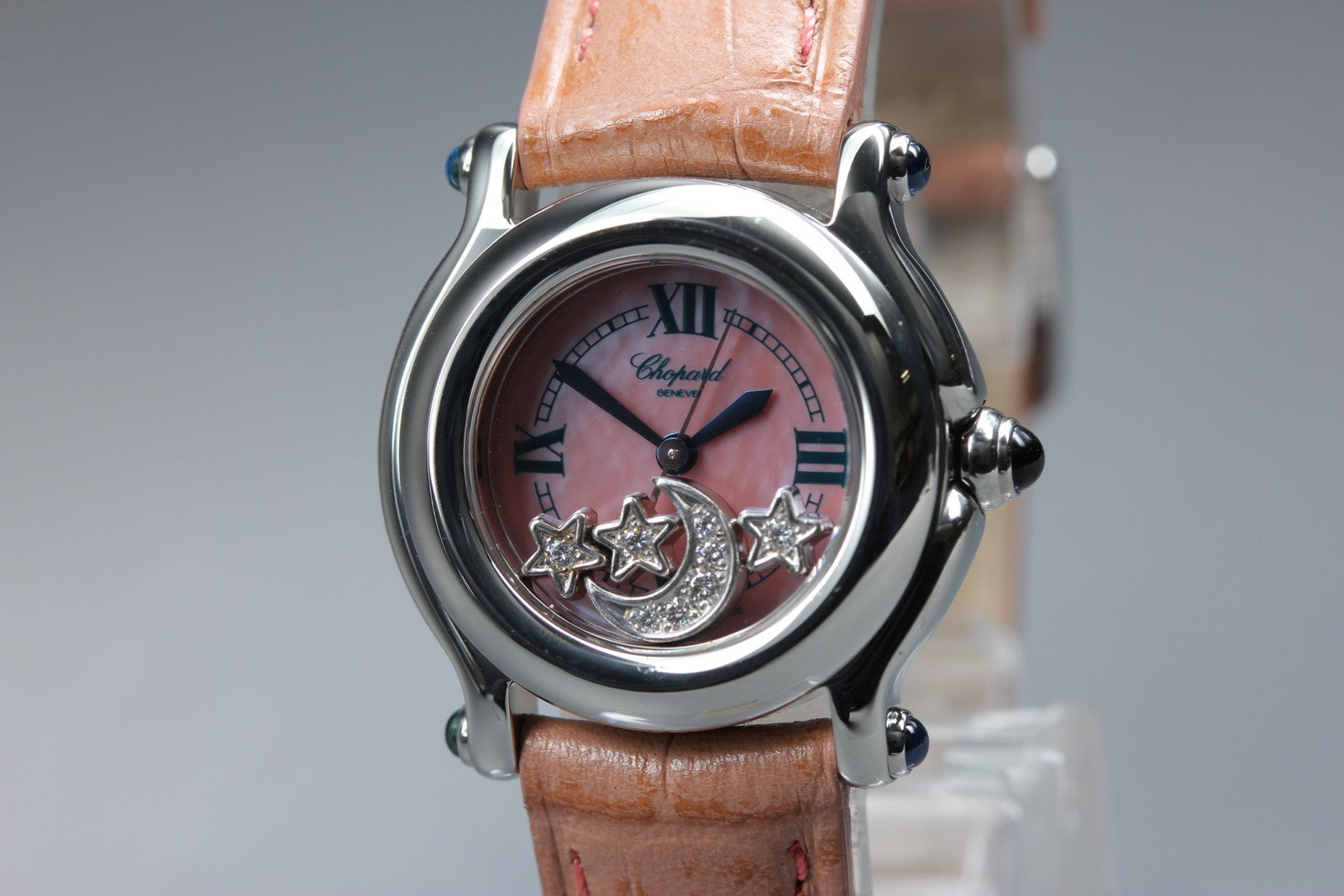 Chopard Happy Sport 27/8245-23 Moon Star Pink Diamond Quartz Women’s Watch [Box]