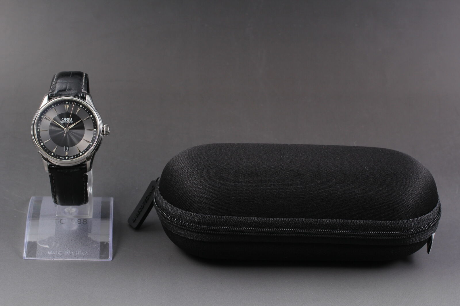 [Exc+5] ORIS Artelier 7591 Date Black Dial Automatic Men's Watch From JAPAN