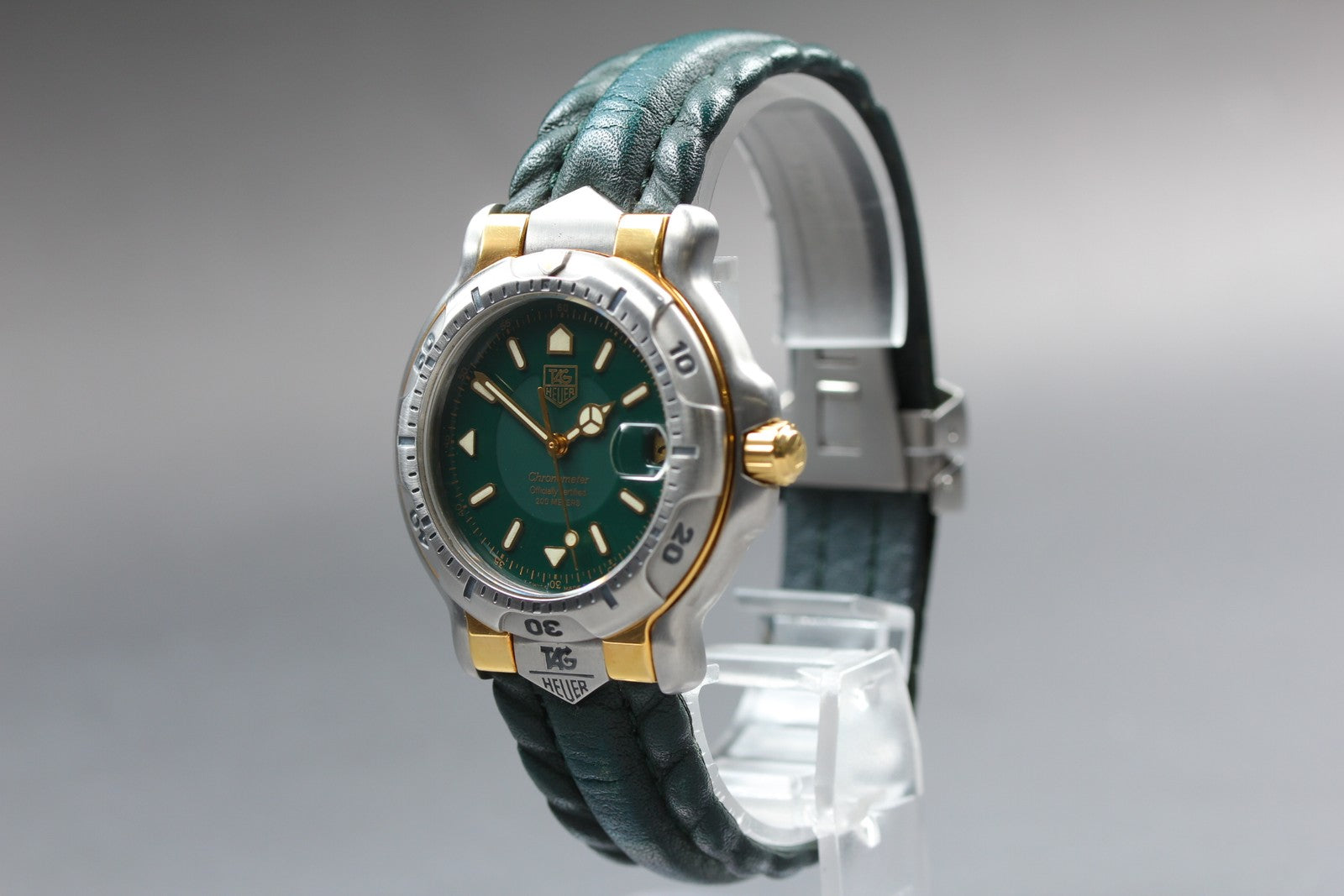 Exc+5*Box TAG HEUER 6000 WH5153-K0 Green Dial Automatic Men's Watch 37mm JAPAN