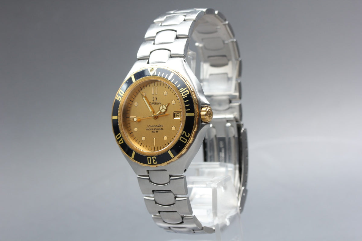 OMEGA Seamaster 200M 396.1042.1 Cal.1441 Gold 36mm Quartz Men's Watch Vintage